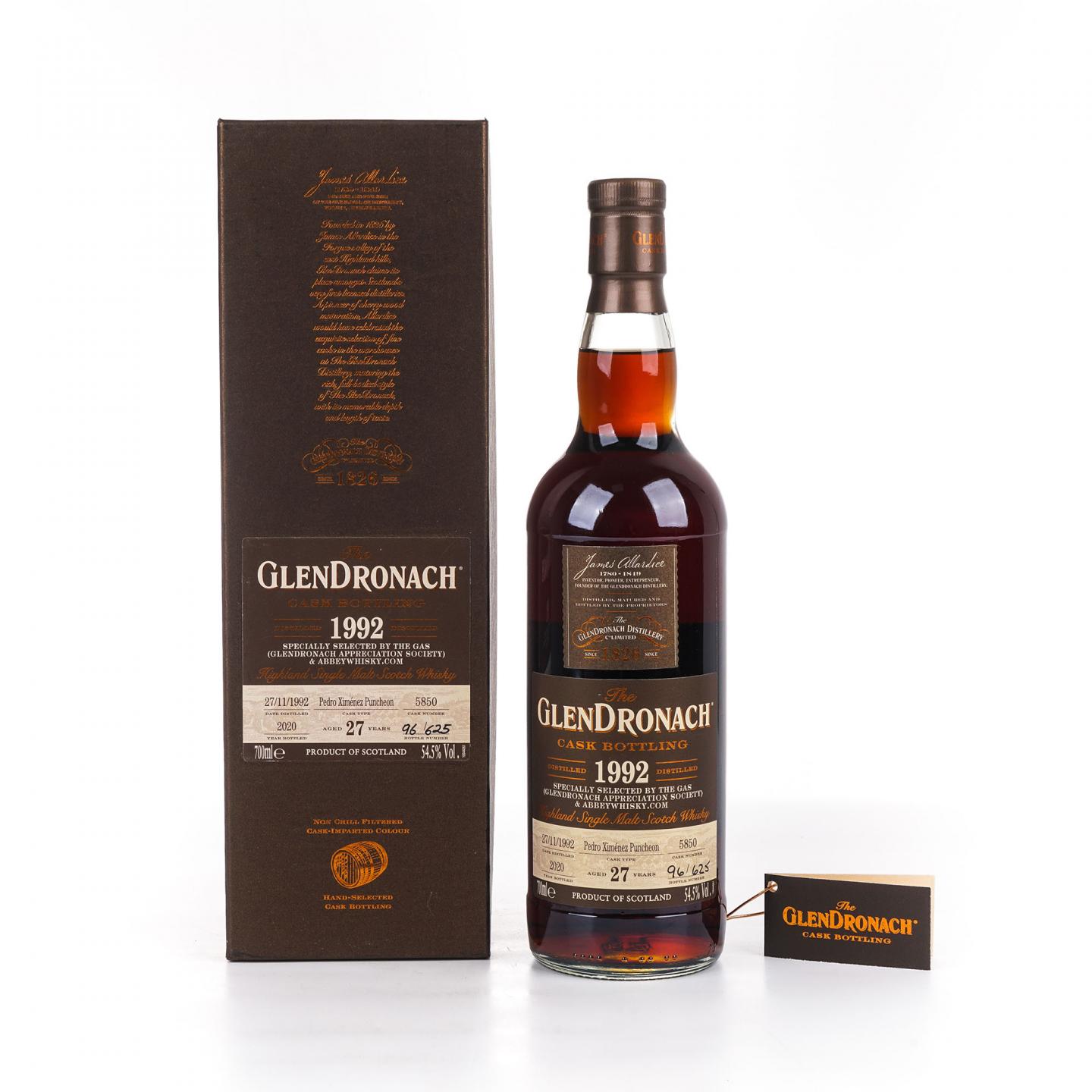 Glendronach 格兰多纳 27年 1992-2020 雪莉桶#5850