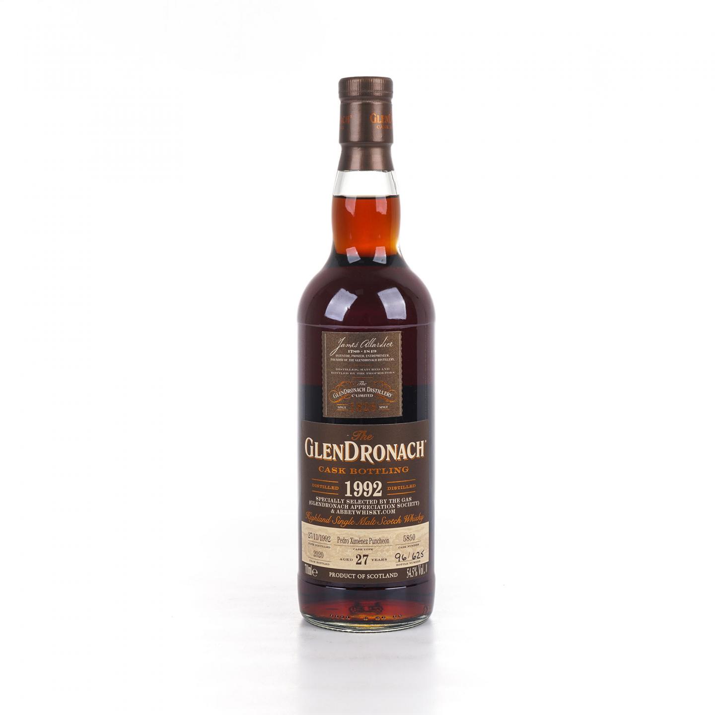 Glendronach 格兰多纳 27年 1992-2020 雪莉桶#5850