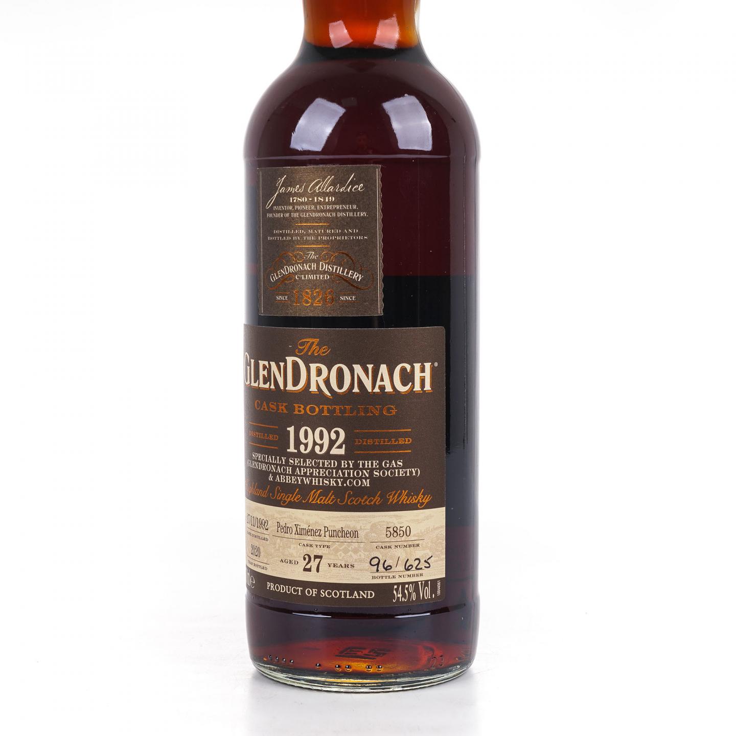 Glendronach 格兰多纳 27年 1992-2020 雪莉桶#5850