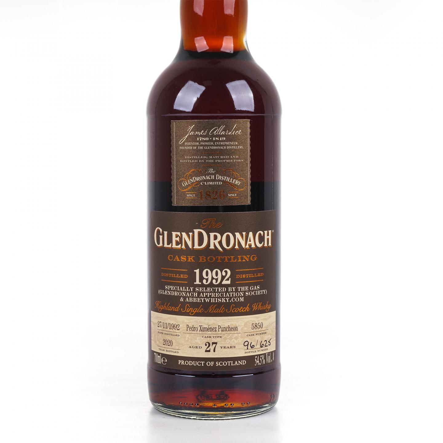 Glendronach 格兰多纳 27年 1992-2020 雪莉桶#5850