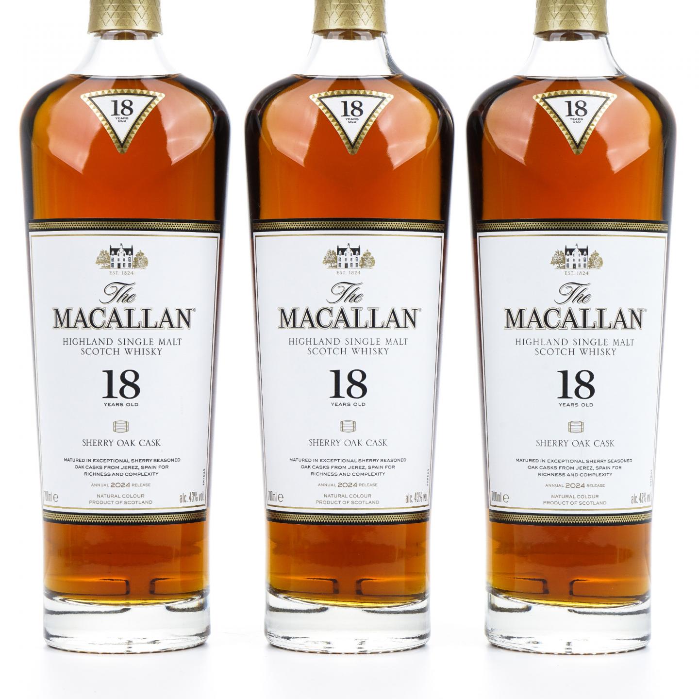【附X光图】Macallan 麦卡伦 18年 2024 雪莉桶 6瓶组
