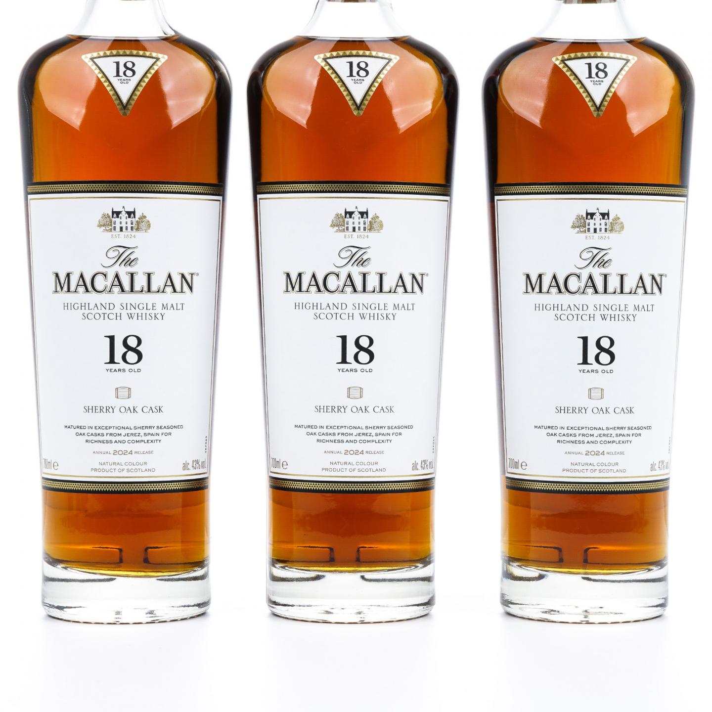 【附X光图】Macallan 麦卡伦 18年 2024 雪莉桶 6瓶组