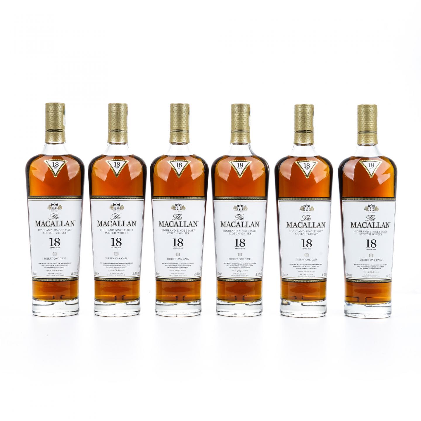 【附X光图】Macallan 麦卡伦 18年 2024 雪莉桶 700ml*6