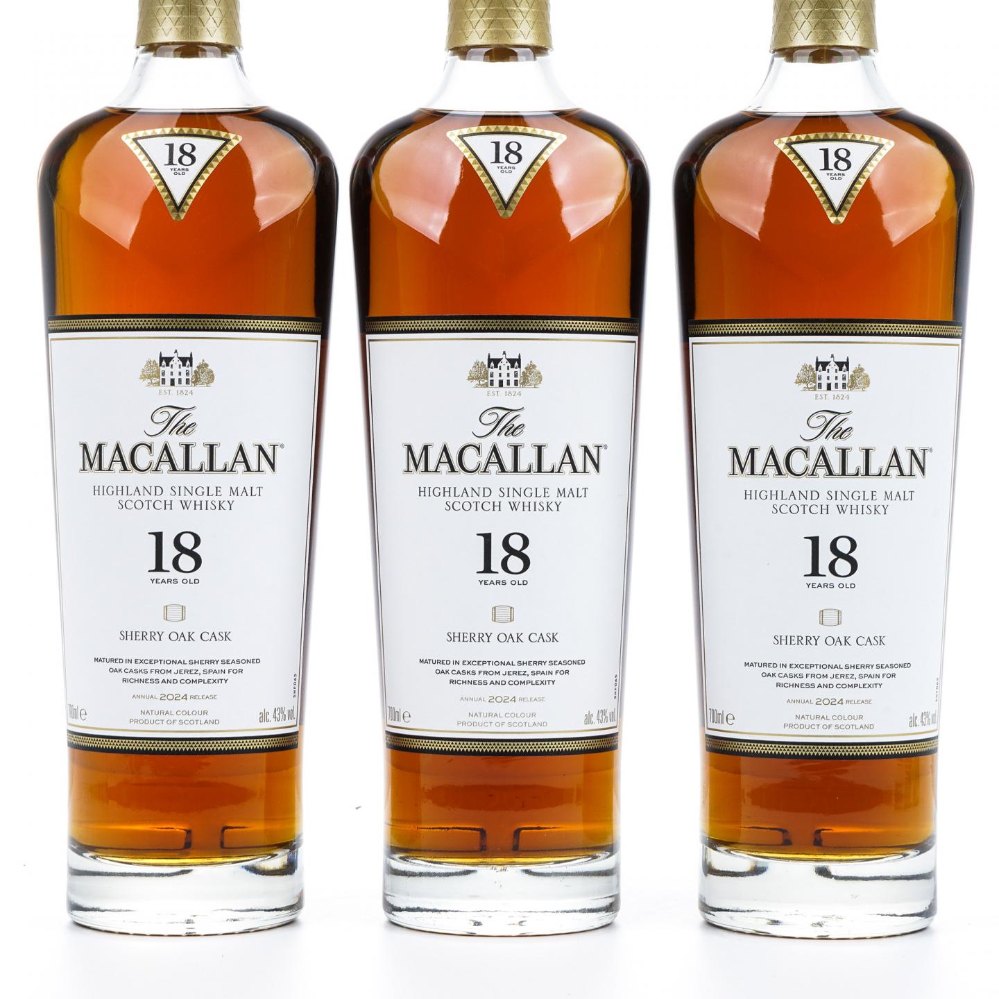 【附X光图】Macallan 麦卡伦 18年 2024 雪莉桶 700ml*6