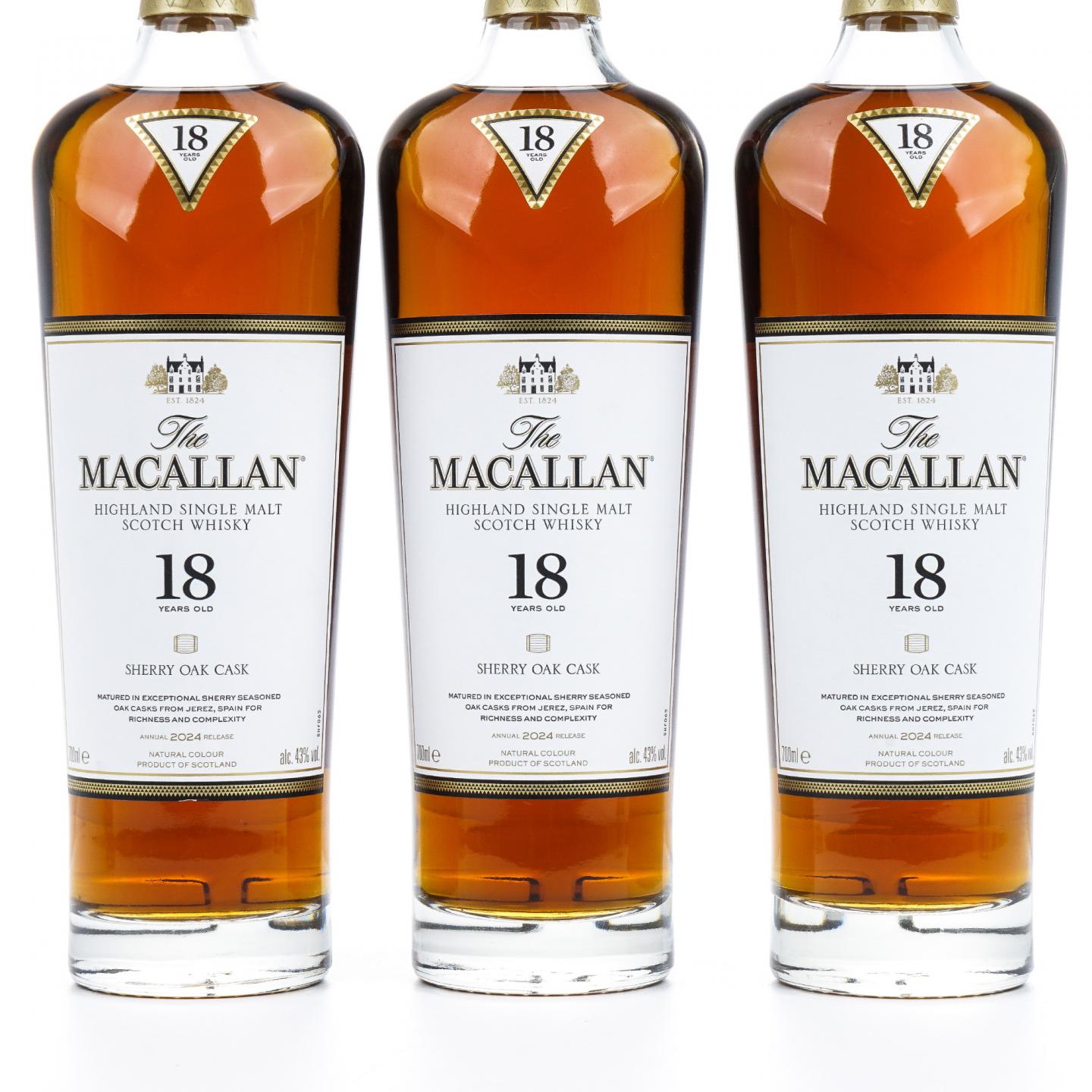 【附X光图】Macallan 麦卡伦 18年 2024 雪莉桶 700ml*6