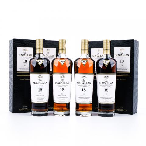 【附X光图】Macallan 麦卡伦 18年 2023/2024 雪莉桶 4瓶组