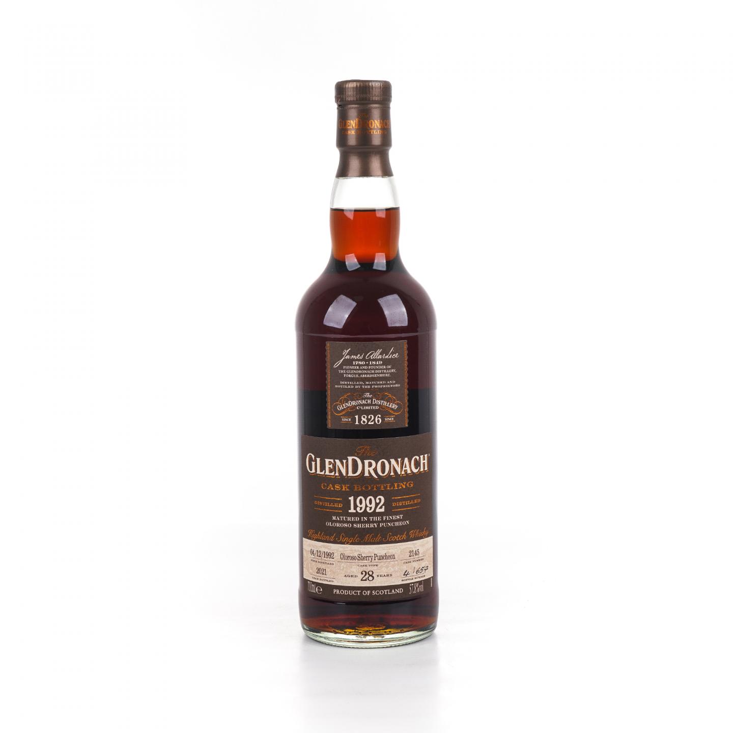 Glendronach 格兰多纳 28年 1992-2021 雪莉桶#2145
