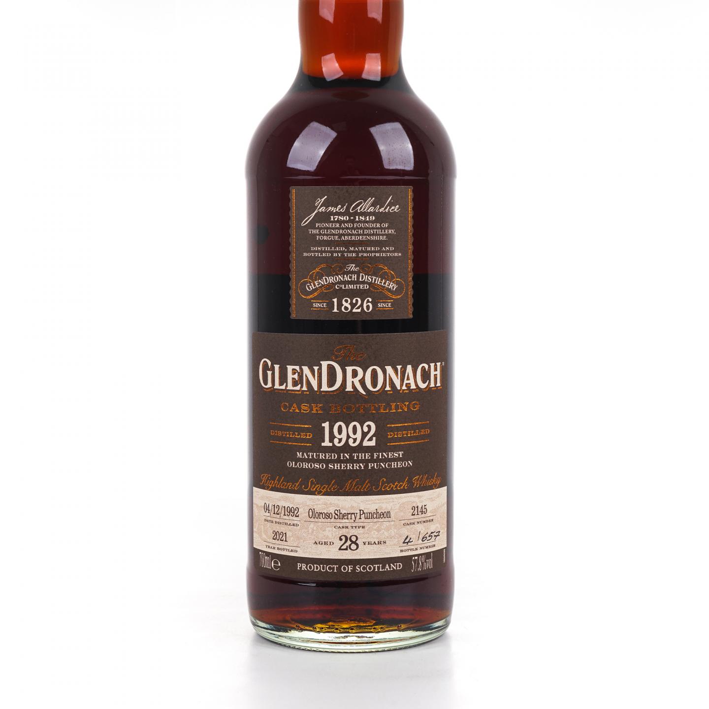 Glendronach 格兰多纳 28年 1992-2021 雪莉桶#2145