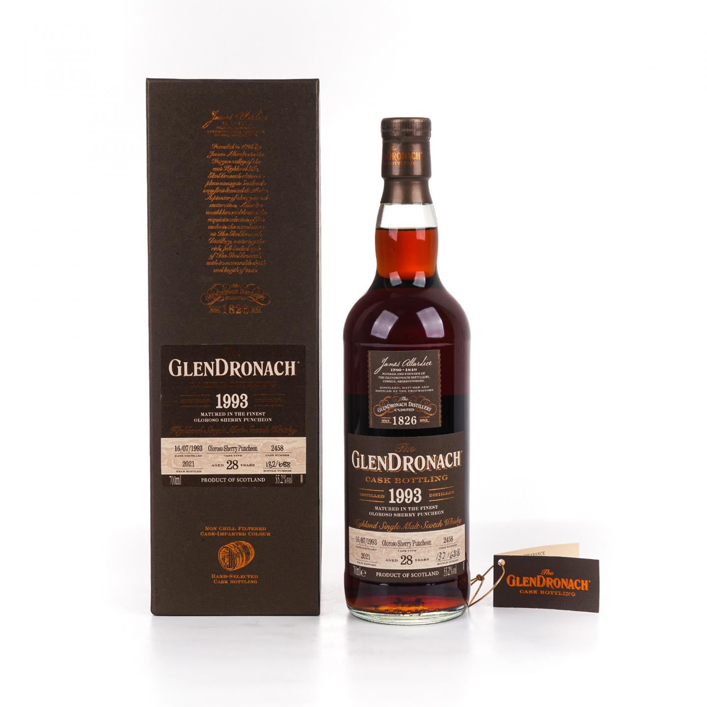 Glendronach 格兰多纳 28年 1993-2021 雪莉桶#2458