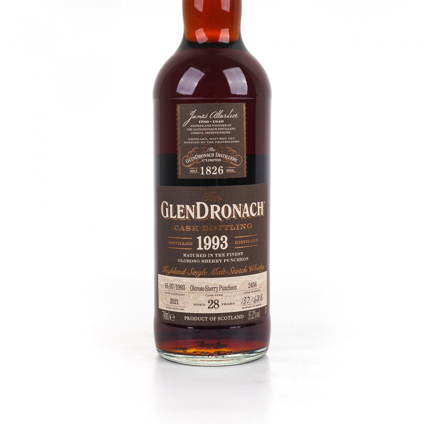 Glendronach 格兰多纳 28年 1993-2021 雪莉桶#2458