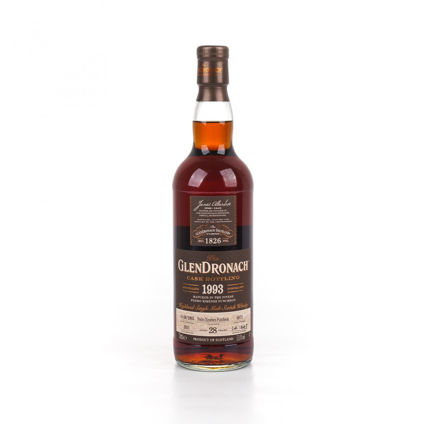 Glendronach 格兰多纳 28年 1993-2021 雪莉桶#6871