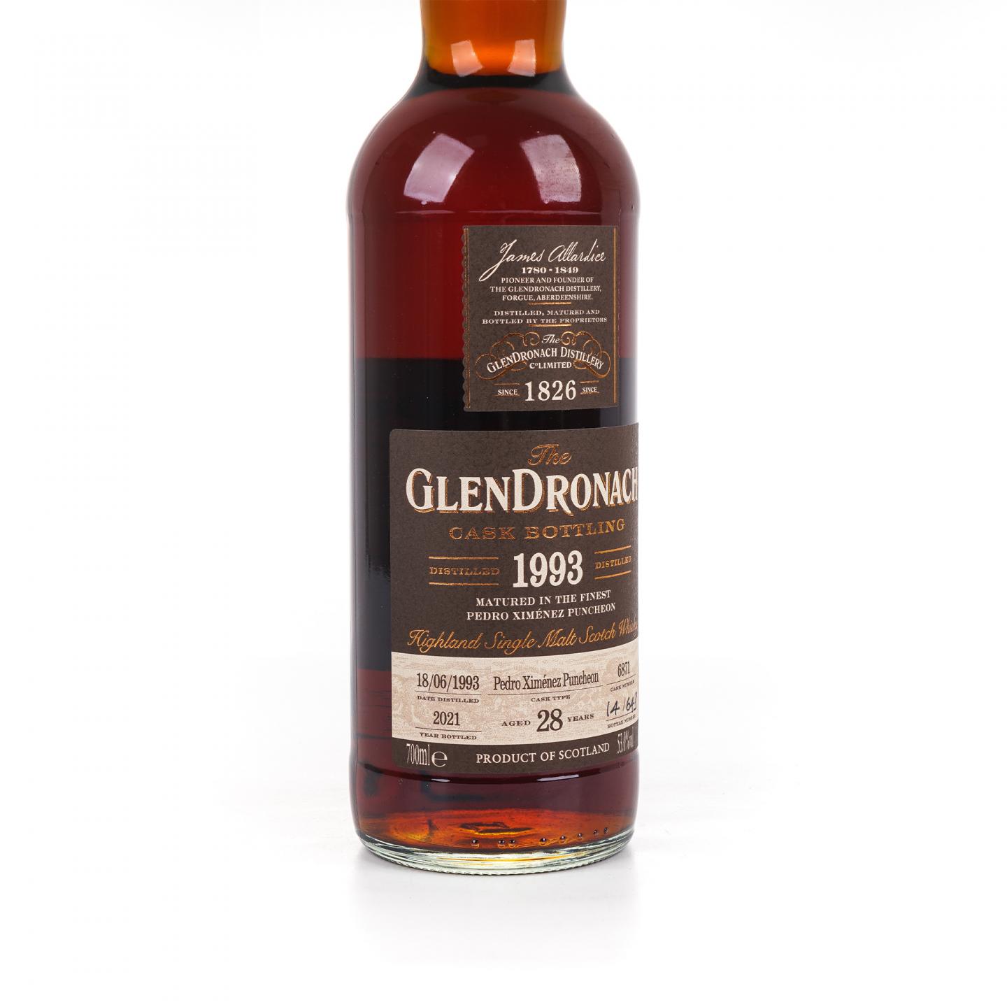Glendronach 格兰多纳 28年 1993-2021 雪莉桶#6871