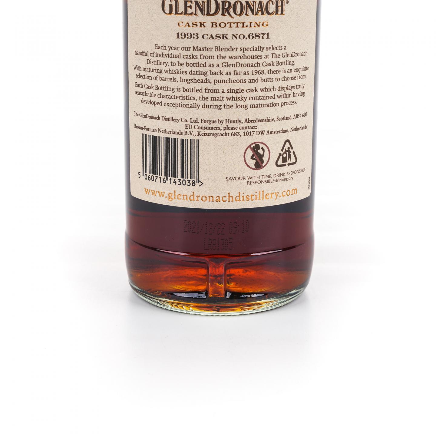 Glendronach 格兰多纳 28年 1993-2021 雪莉桶#6871