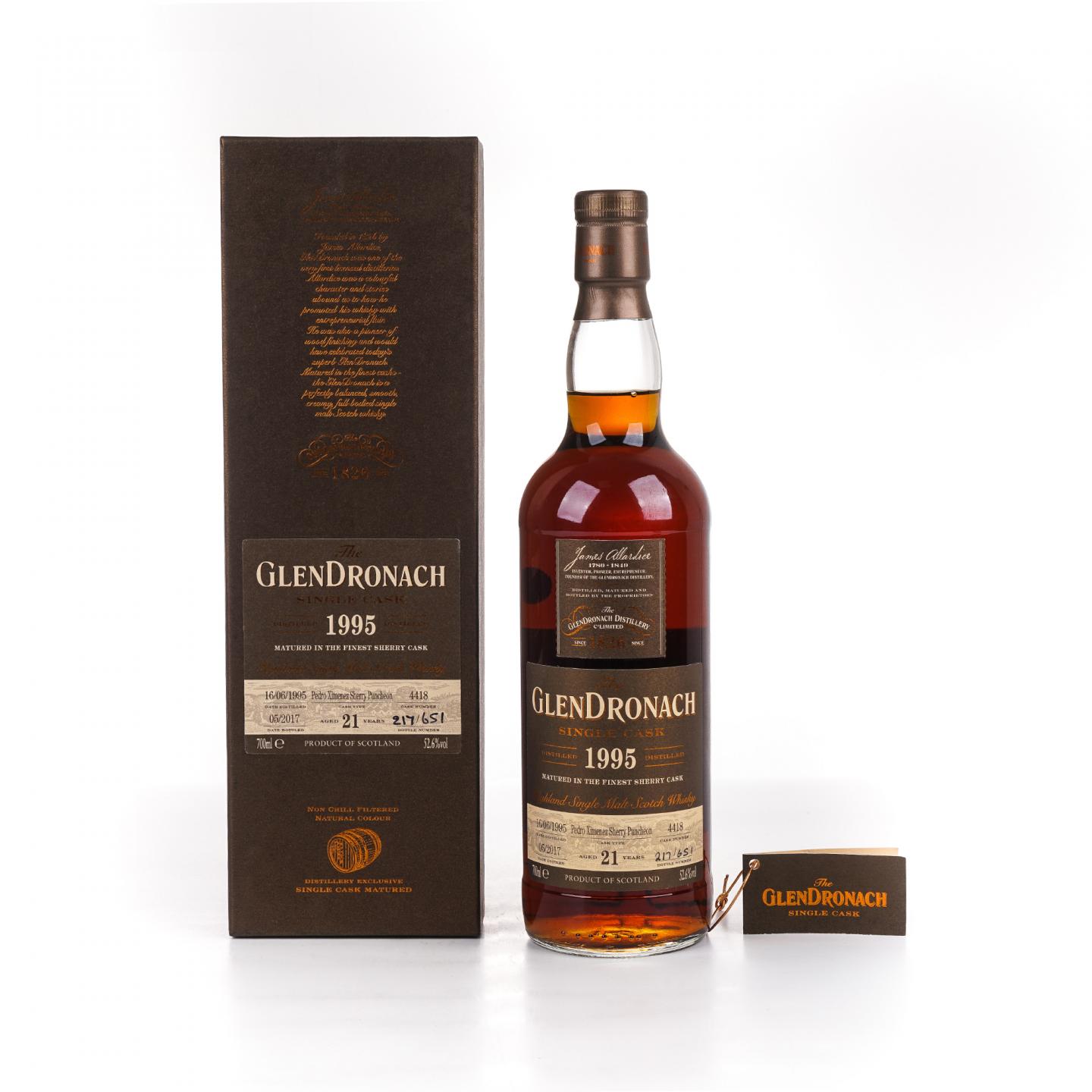 Glendronach 格兰多纳 21年 1995-2017 雪莉桶#4418