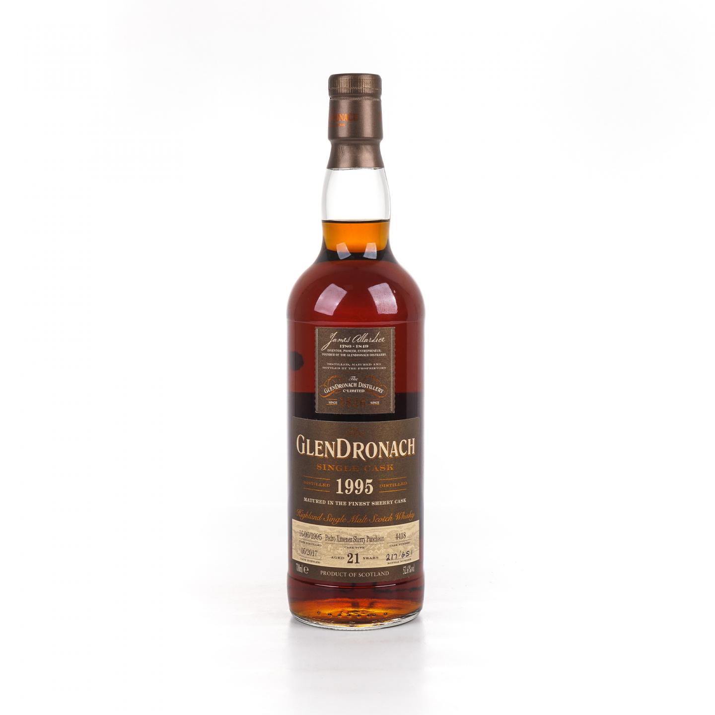 Glendronach 格兰多纳 21年 1995-2017 雪莉桶#4418