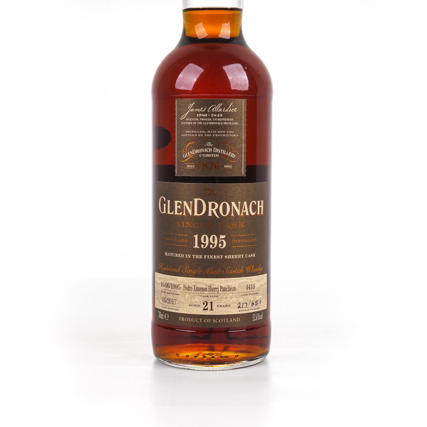 Glendronach 格兰多纳 21年 1995-2017 雪莉桶#4418