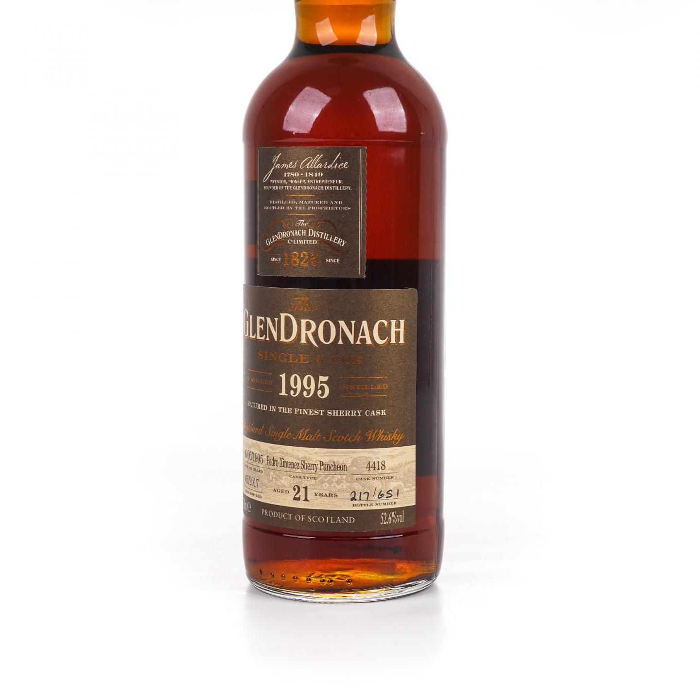 Glendronach 格兰多纳 21年 1995-2017 雪莉桶#4418