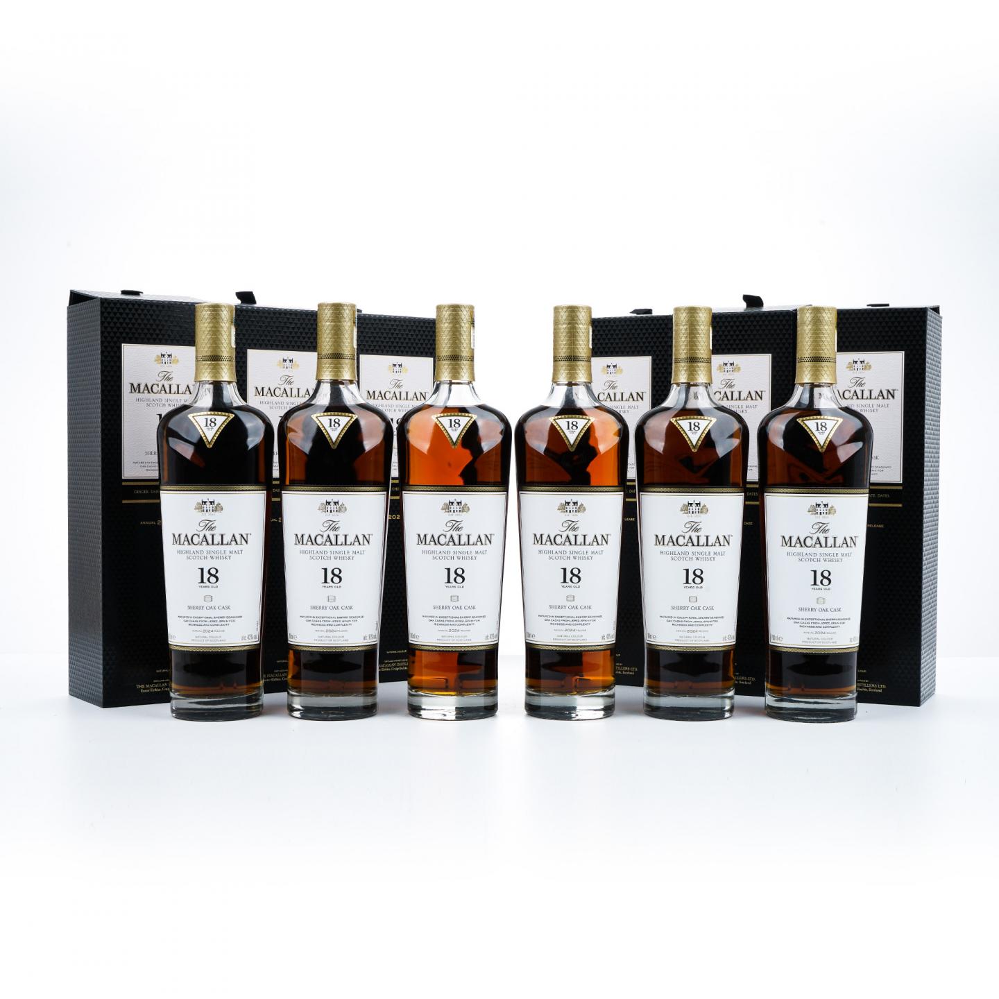 【附X光图】Macallan 麦卡伦 18年 2024 雪莉桶 700ml*6
