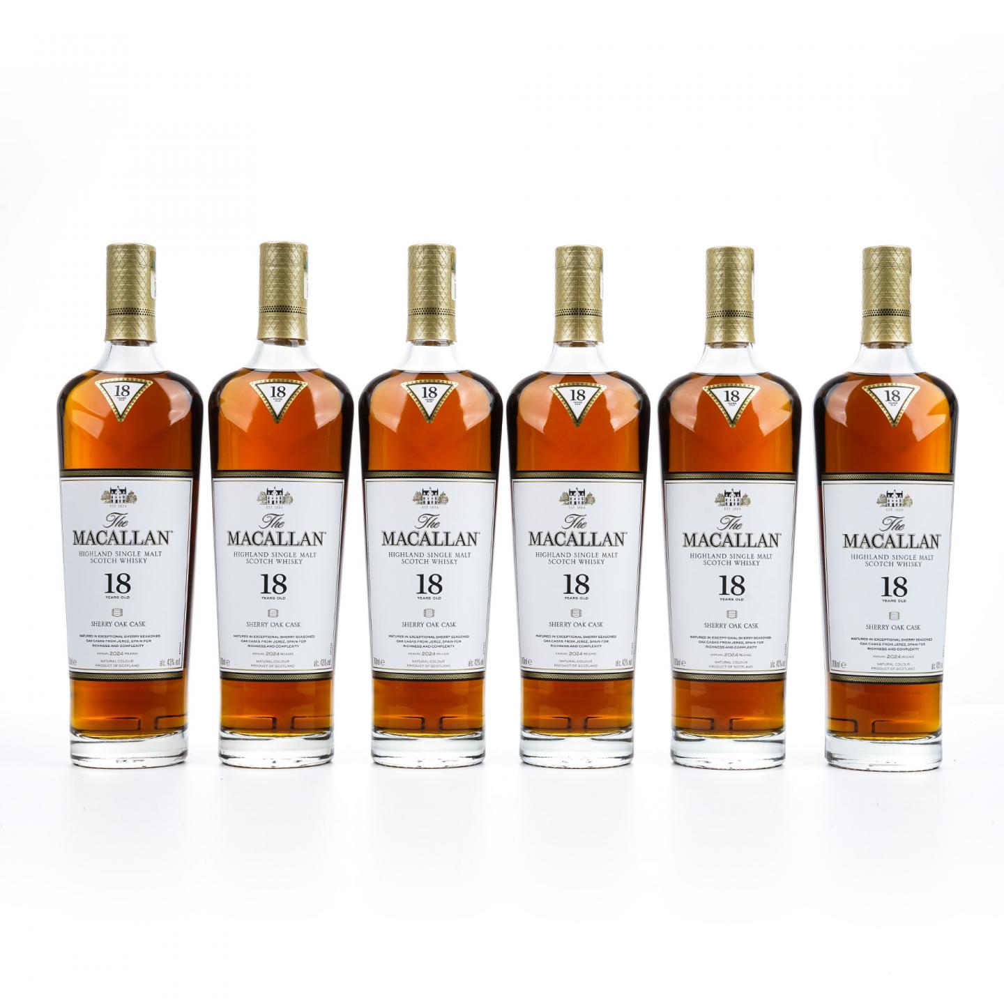 【附X光图】Macallan 麦卡伦 18年 2024 雪莉桶 700ml*6
