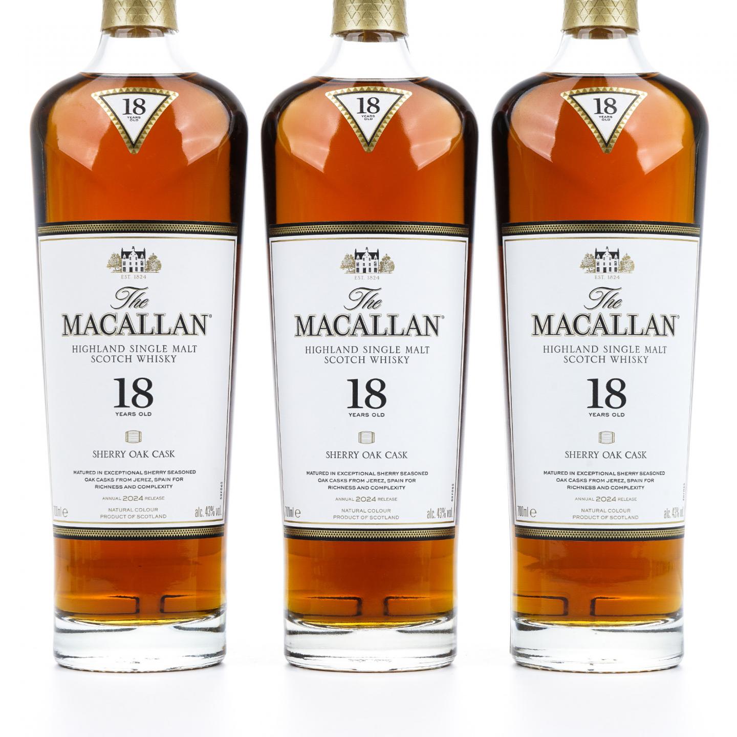 【附X光图】Macallan 麦卡伦 18年 2024 雪莉桶 700ml*6