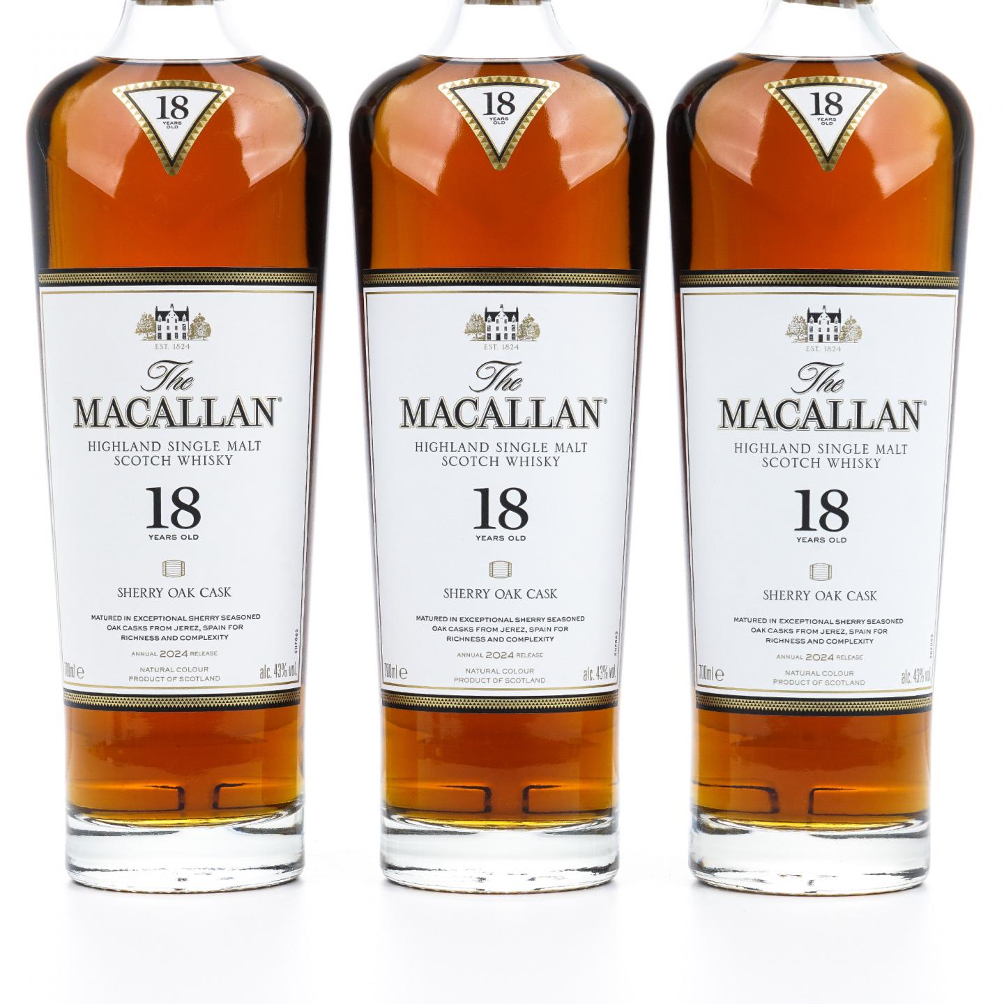 【附X光图】Macallan 麦卡伦 18年 2024 雪莉桶 700ml*6