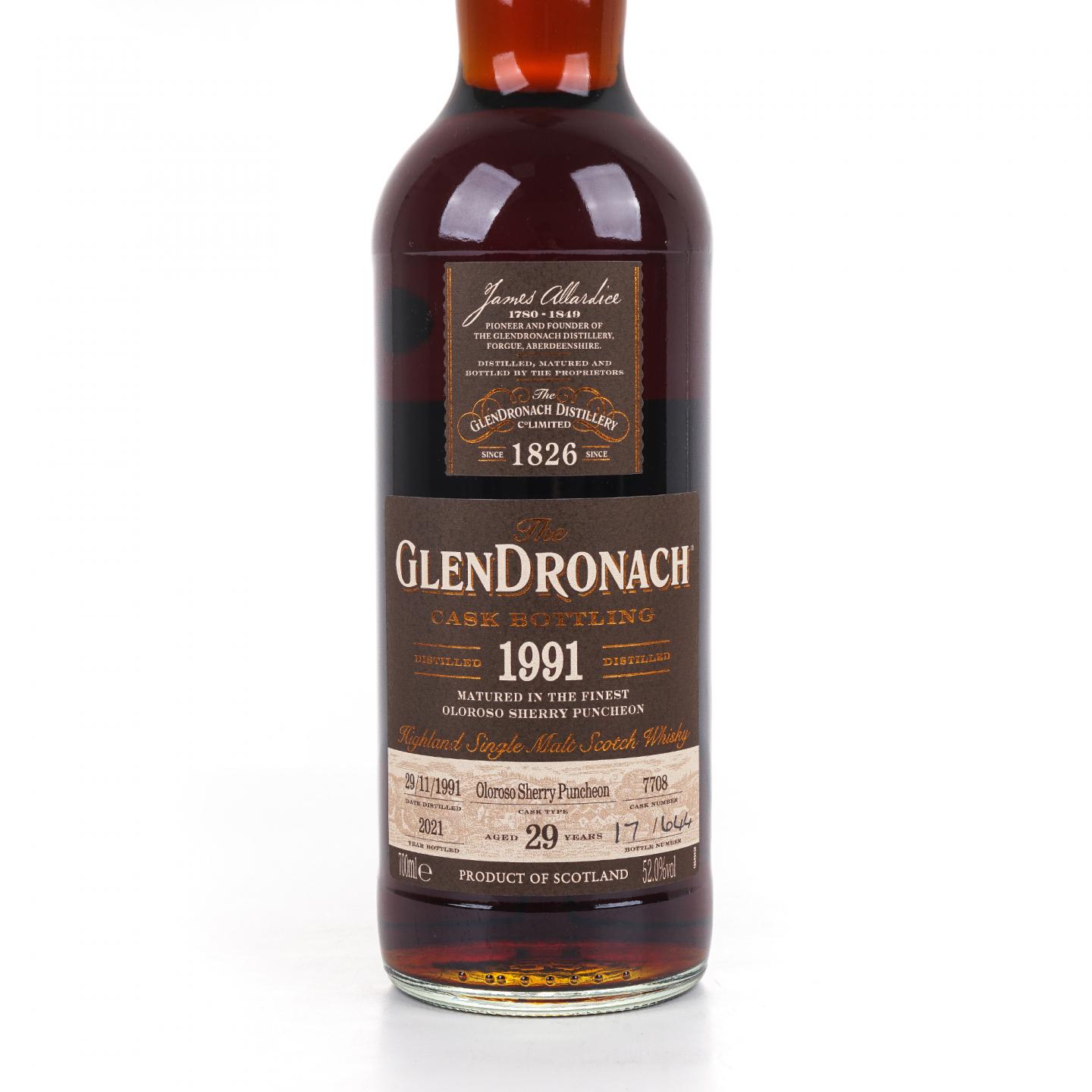 Glendronach 格兰多纳 29年 1991-2021 雪莉桶#7708