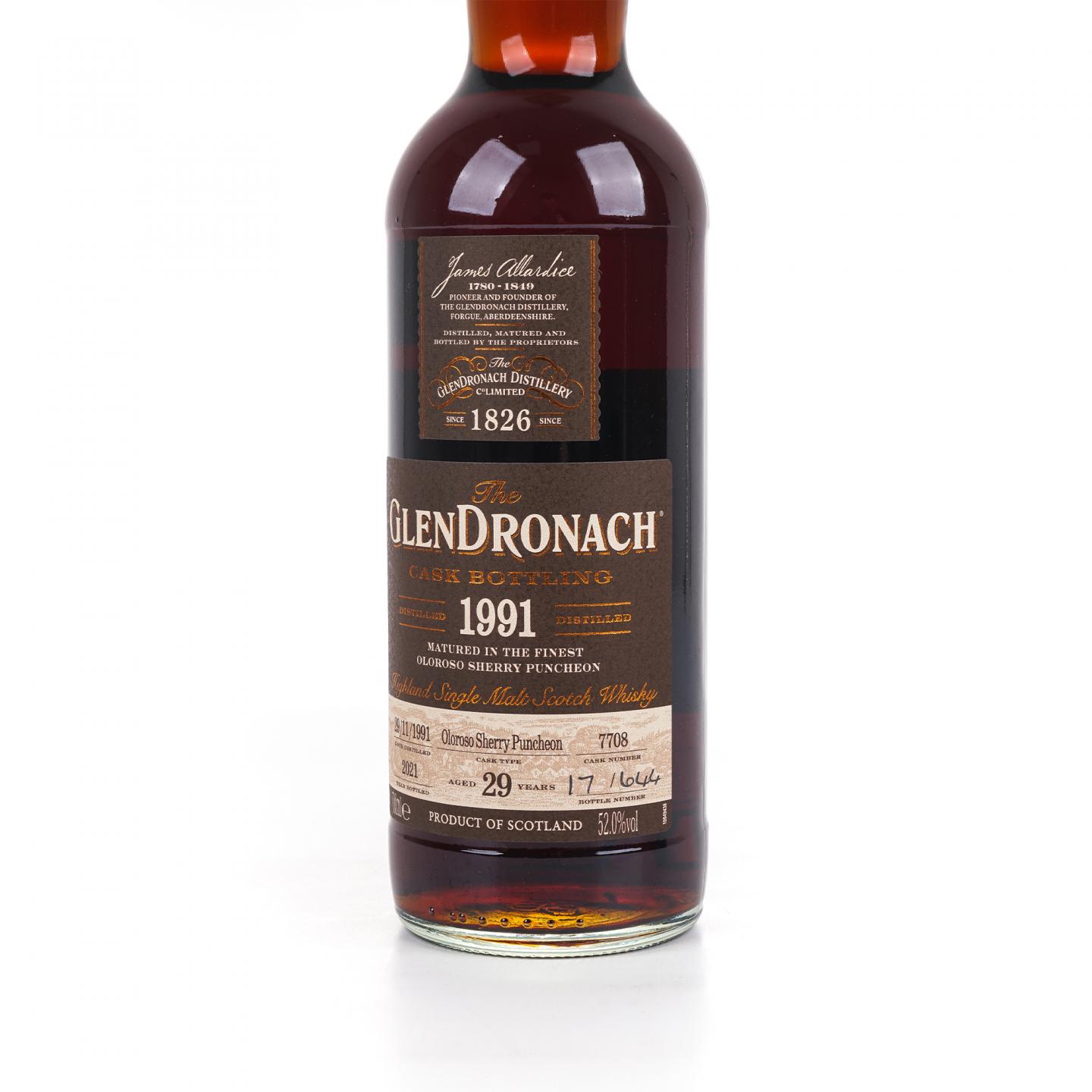 Glendronach 格兰多纳 29年 1991-2021 雪莉桶#7708