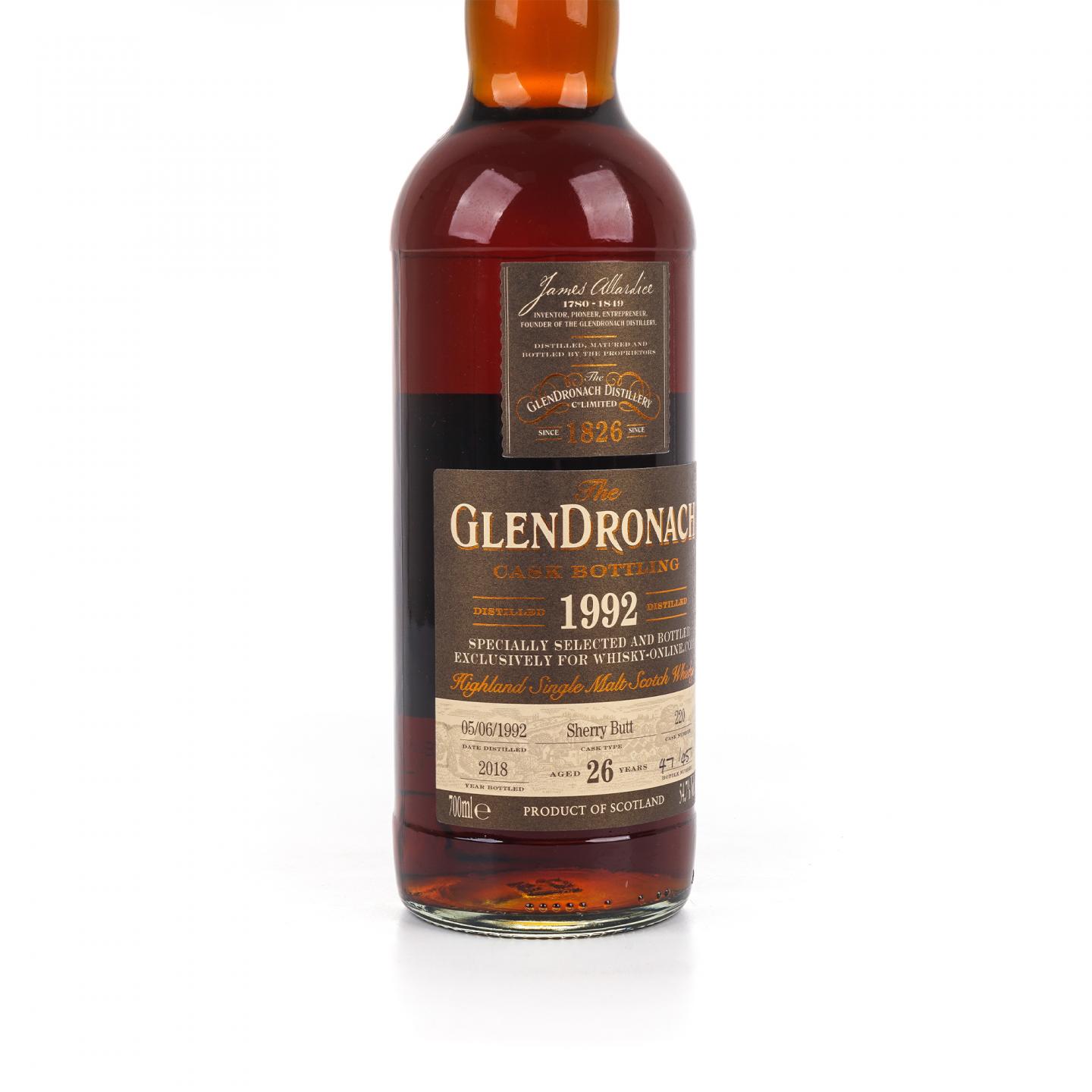 Glendronach 格兰多纳 26年 1992-2018 雪莉桶#220