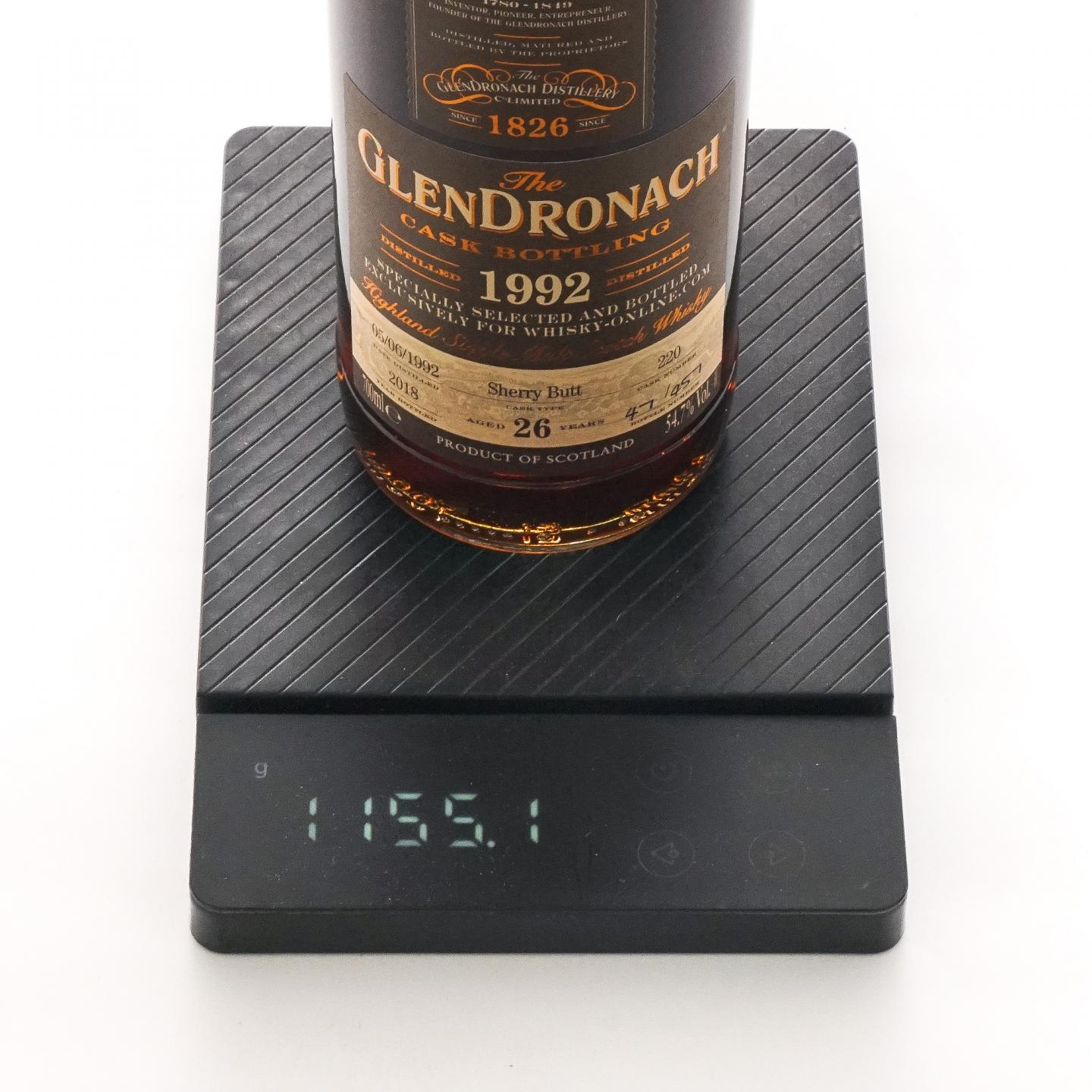 Glendronach 格兰多纳 26年 1992-2018 雪莉桶#220