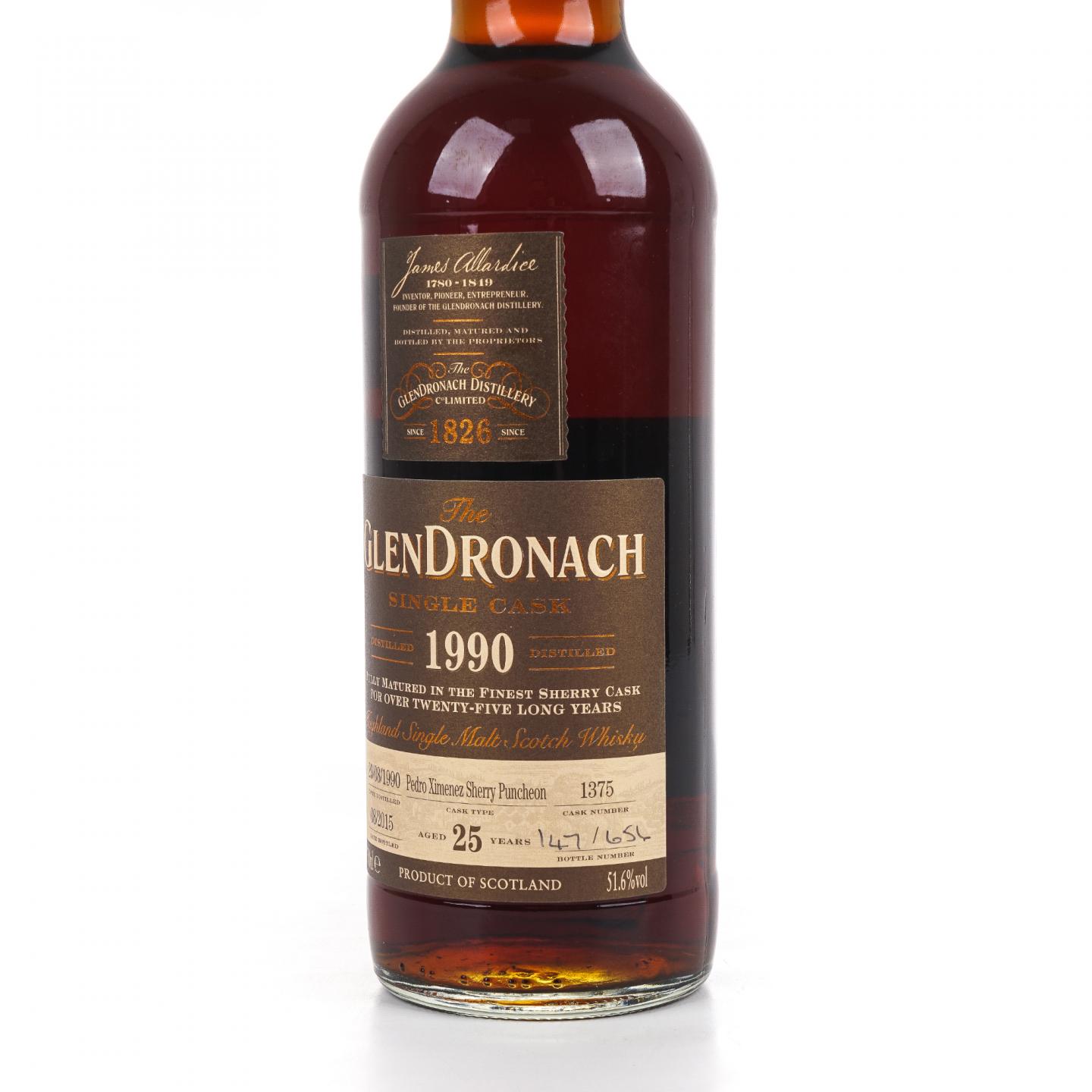 Glendronach 格兰多纳 25年 1990-2015 雪莉桶#1375