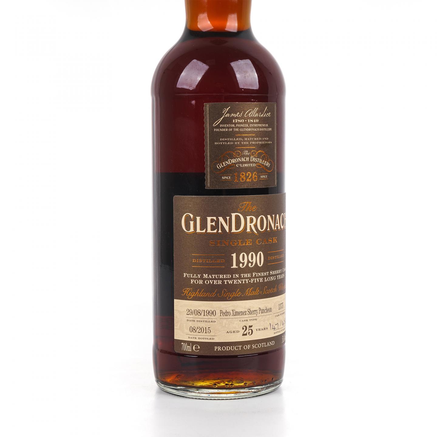 Glendronach 格兰多纳 25年 1990-2015 雪莉桶#1375