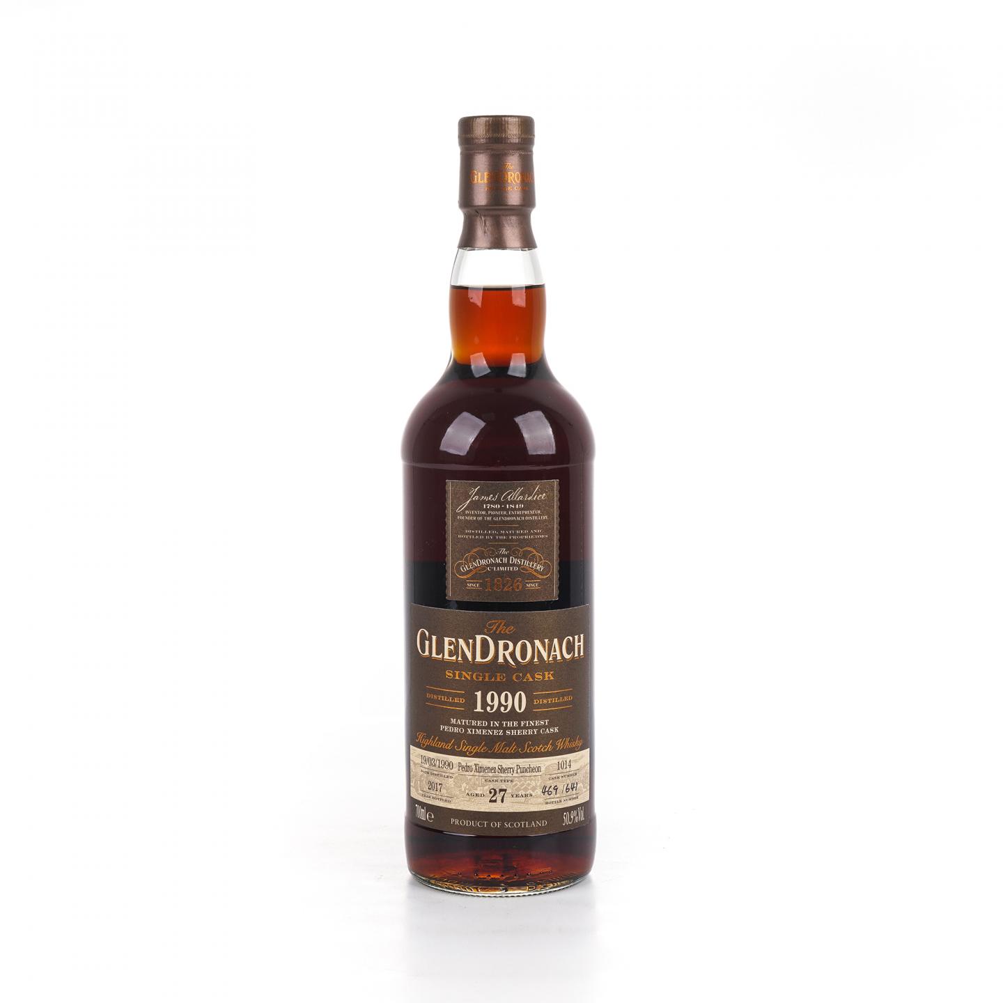 Glendronach 格兰多纳 27年 1990-2017 雪莉桶#1014