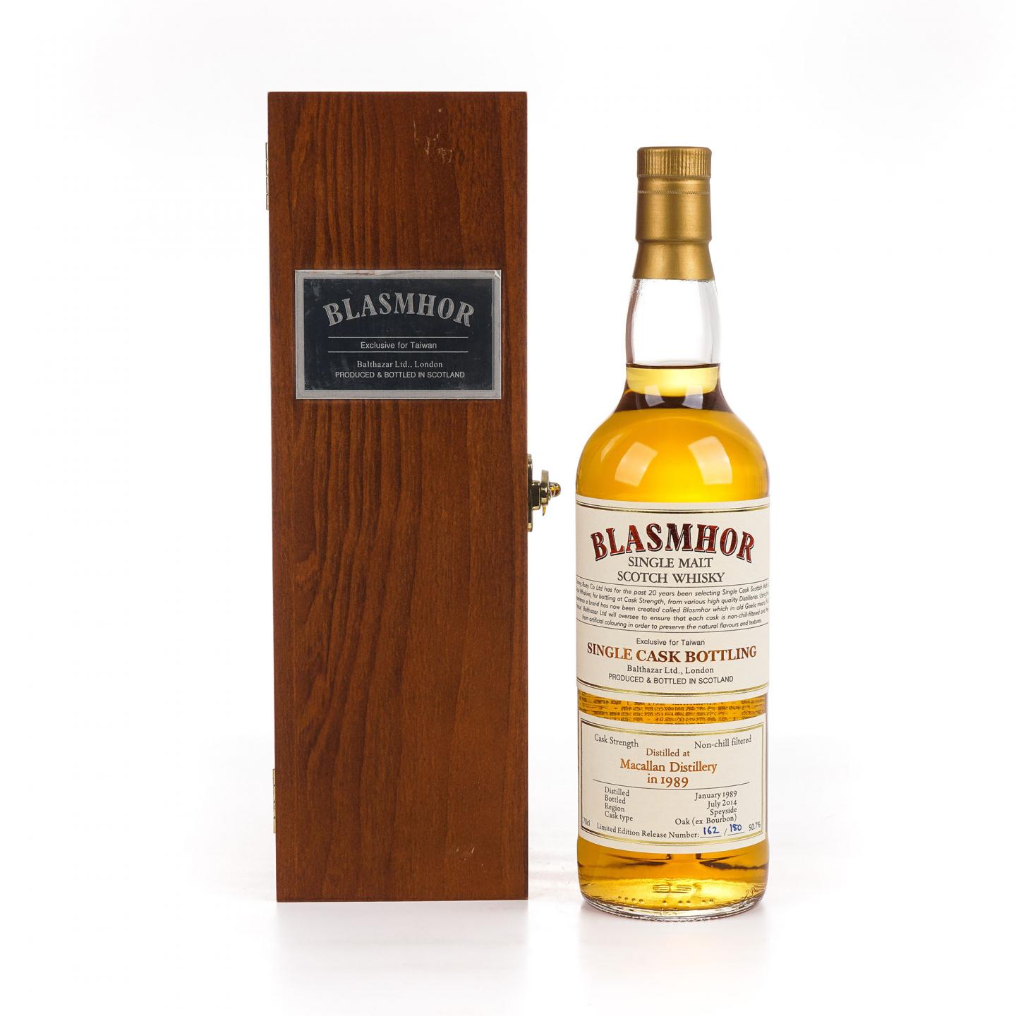 Macallan 麦卡伦 25年 1989-2014 单桶桶强 Blasmhor 50.7%