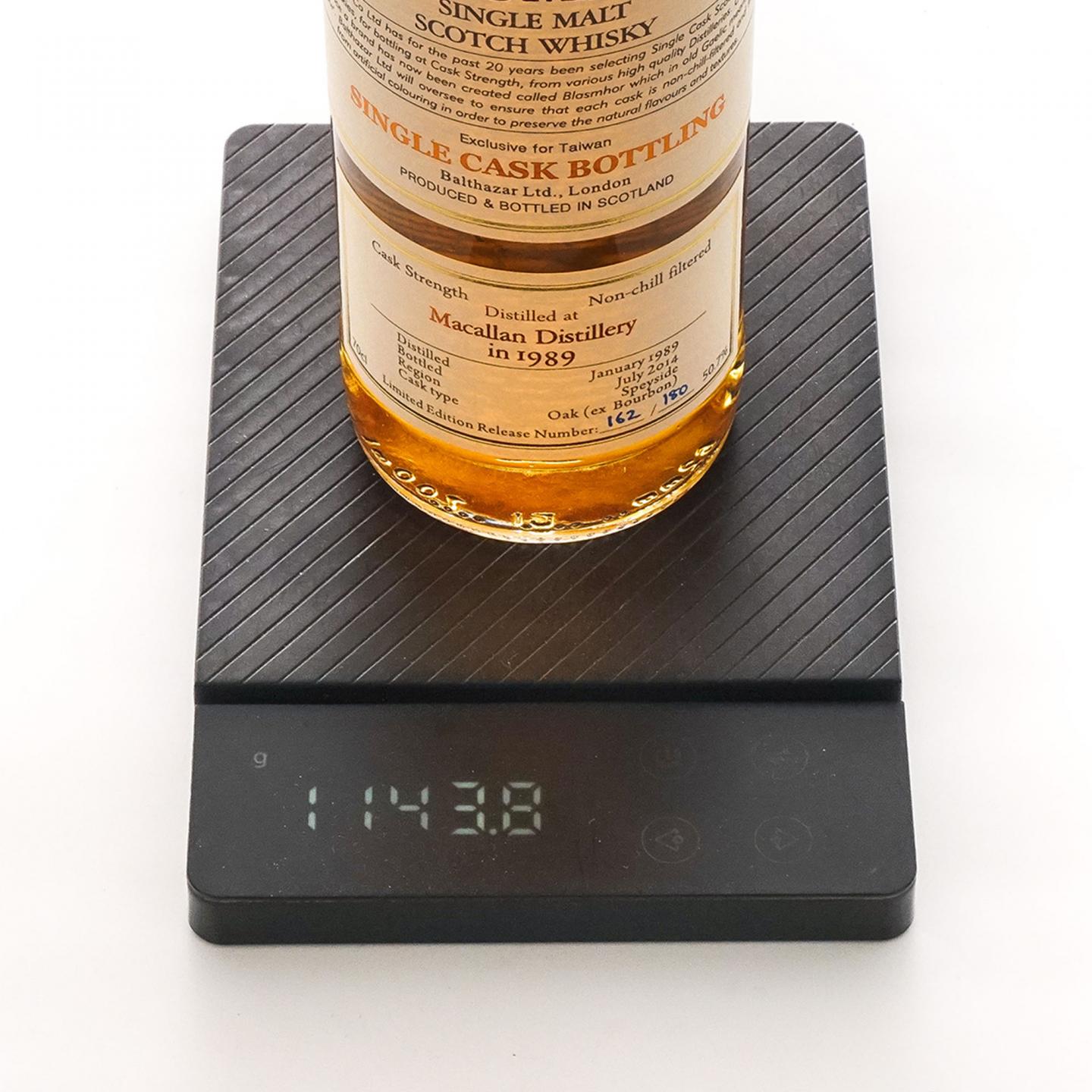 Macallan 麦卡伦 25年 1989-2014 单桶桶强 Blasmhor 50.7%