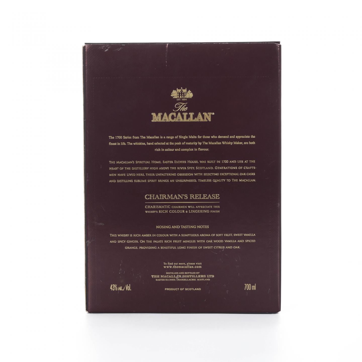 Macallan 麦卡伦 2013 1700系列 收藏家之选 Chairman's Release