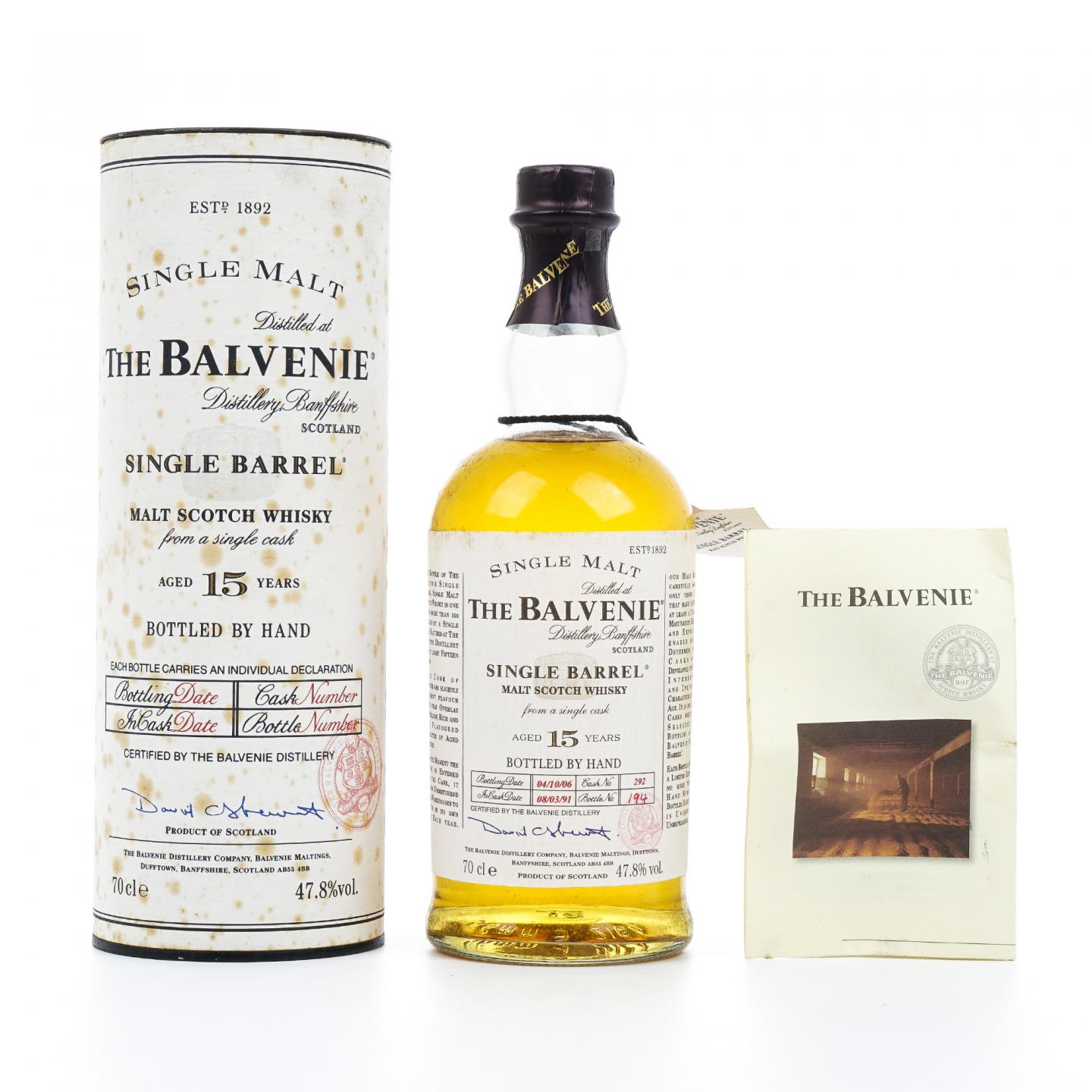 Balvenie 百富 15年 1991-2006 单桶#292