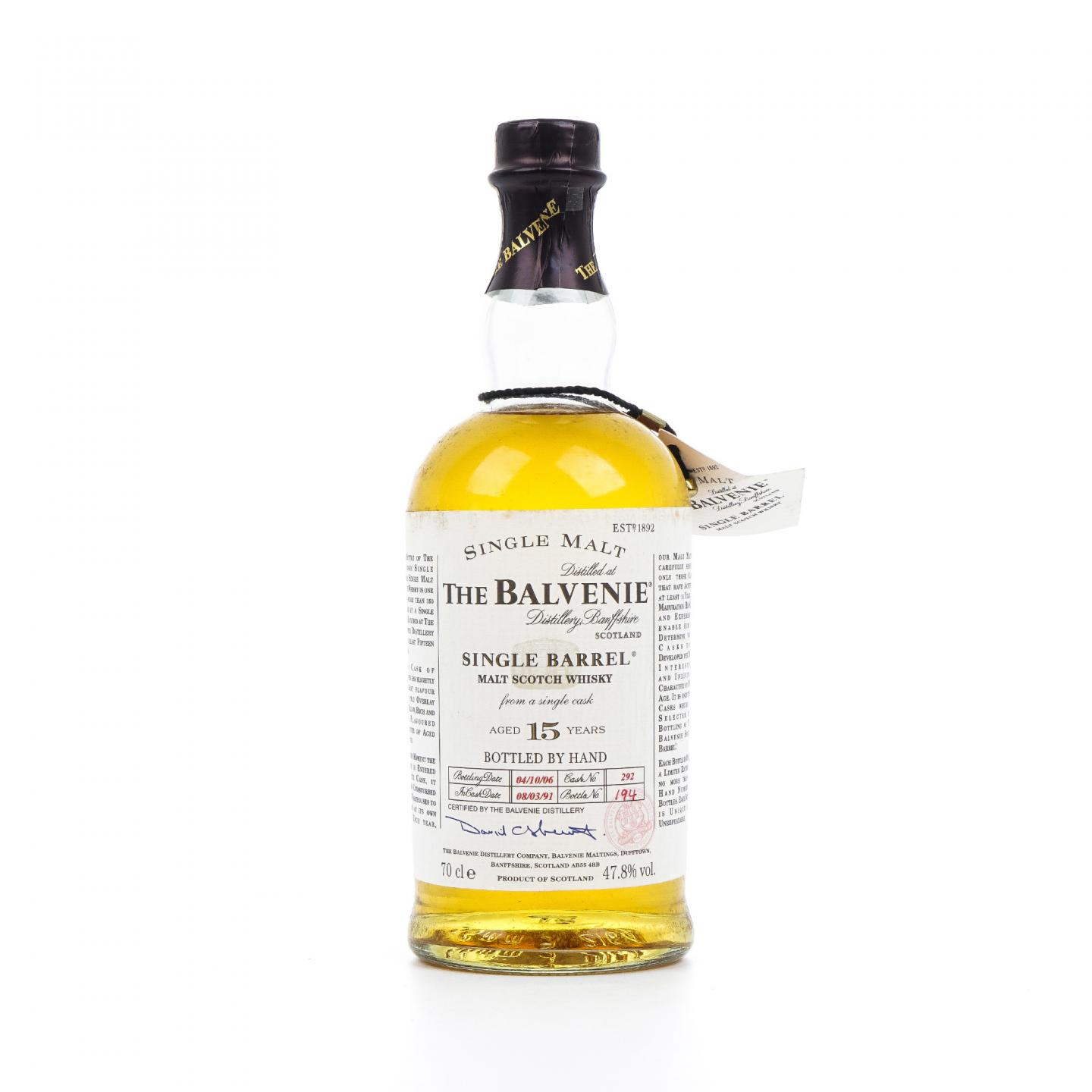 Balvenie 百富 15年 1991-2006 单桶#292