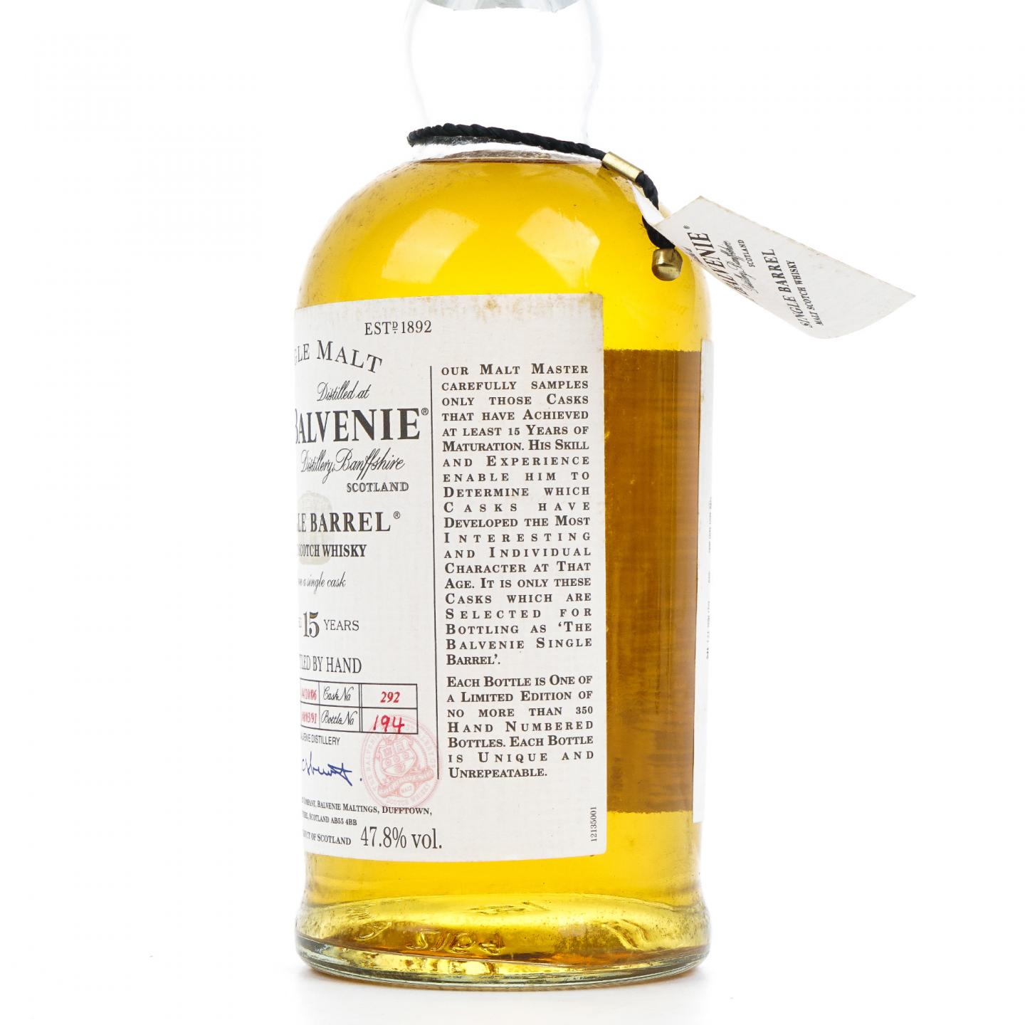 Balvenie 百富 15年 1991-2006 单桶#292