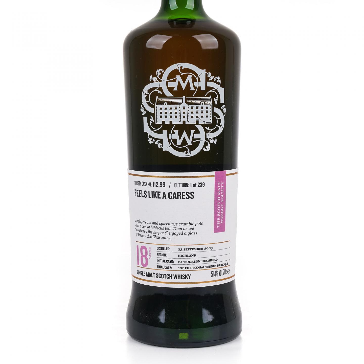 SMWS 112.99 罗曼湖 18年 2003