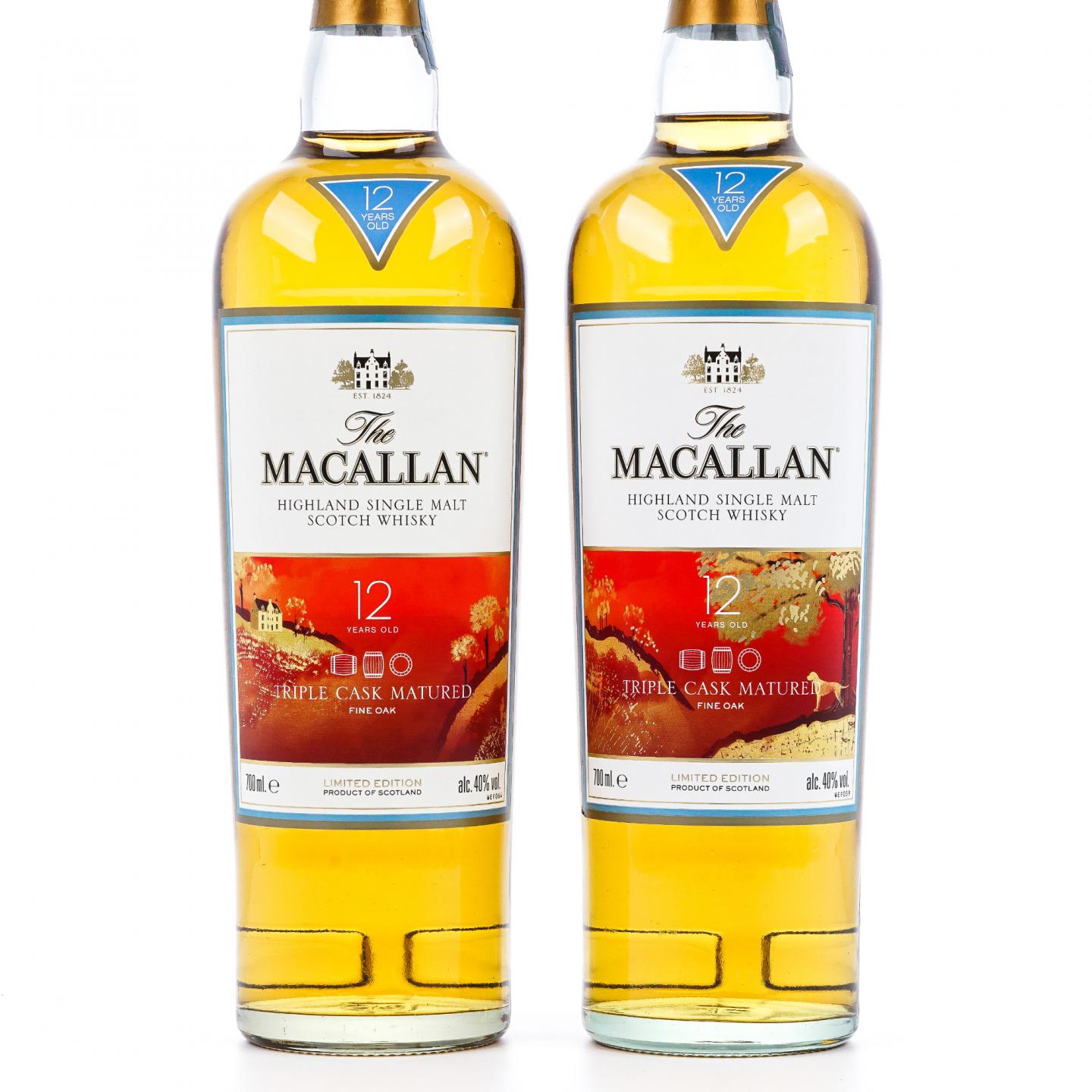 Macallan 麦卡伦 12年 黄金三桶 狗年限定 2支组