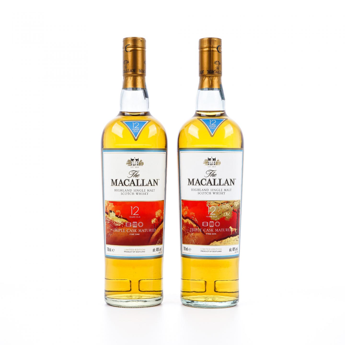 Macallan 麦卡伦 12年 Triple Cask 2018 狗年限定 2支组