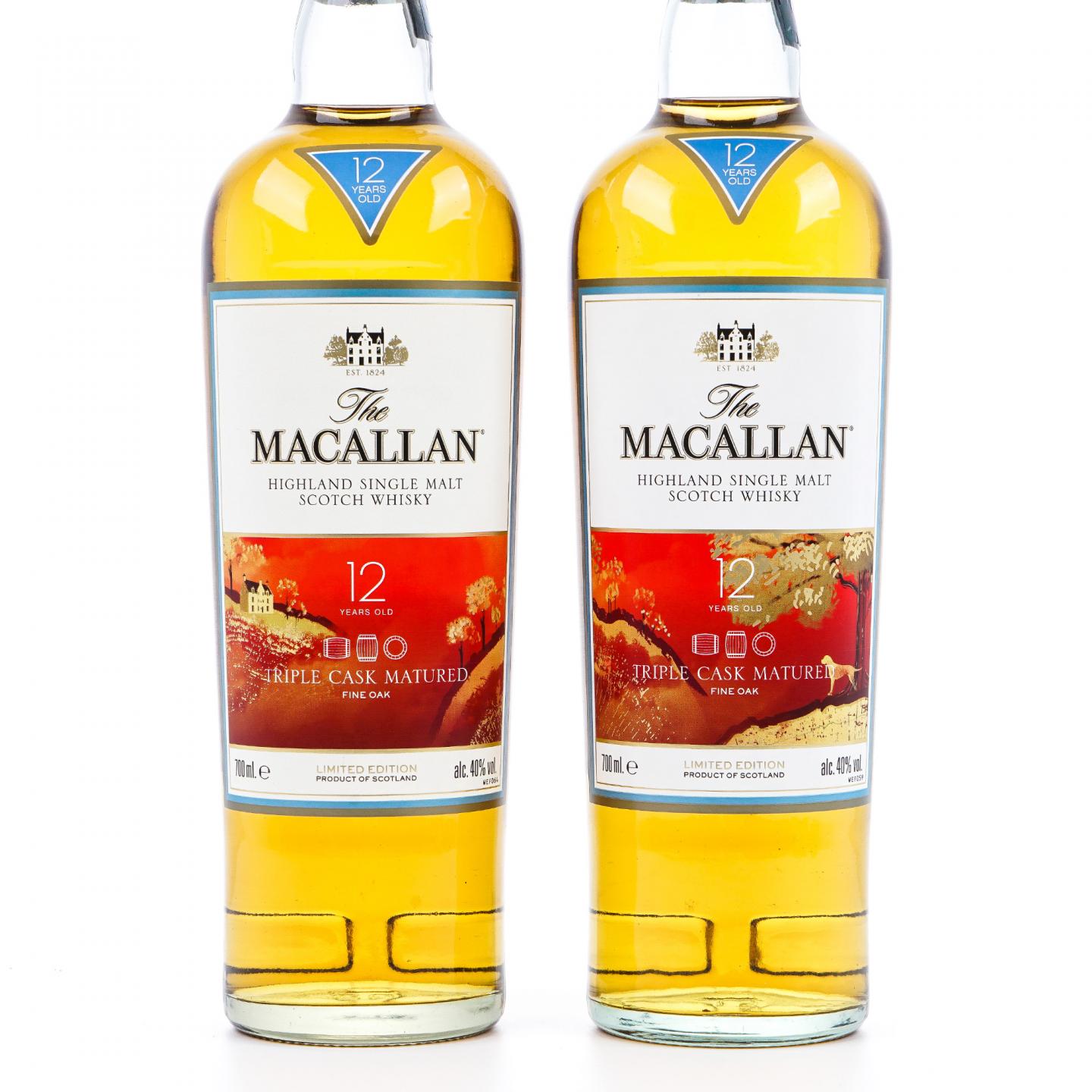 Macallan 麦卡伦 12年 Triple Cask 2018 狗年限定 2支组