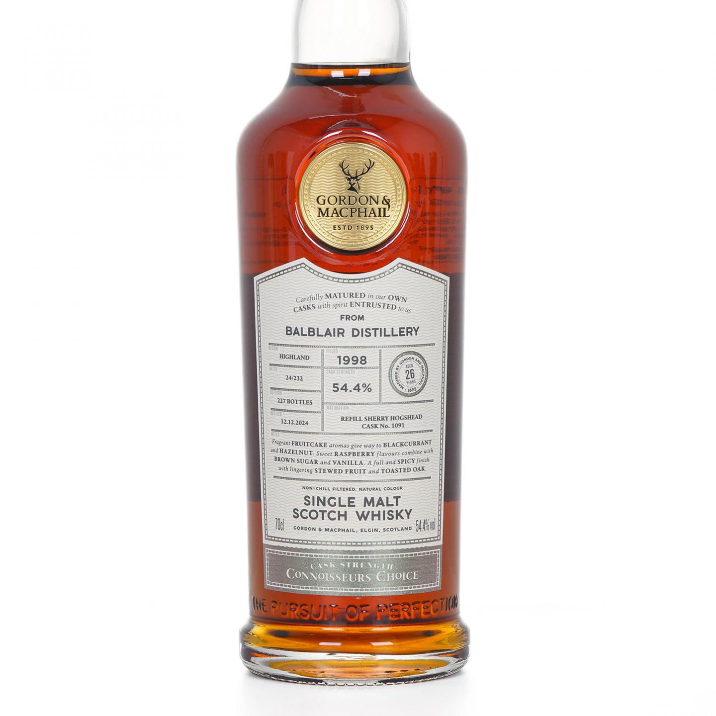 Balblair 巴布莱尔 26年 1998-2024 GM鉴赏家之选 雪莉桶#1091 桶强