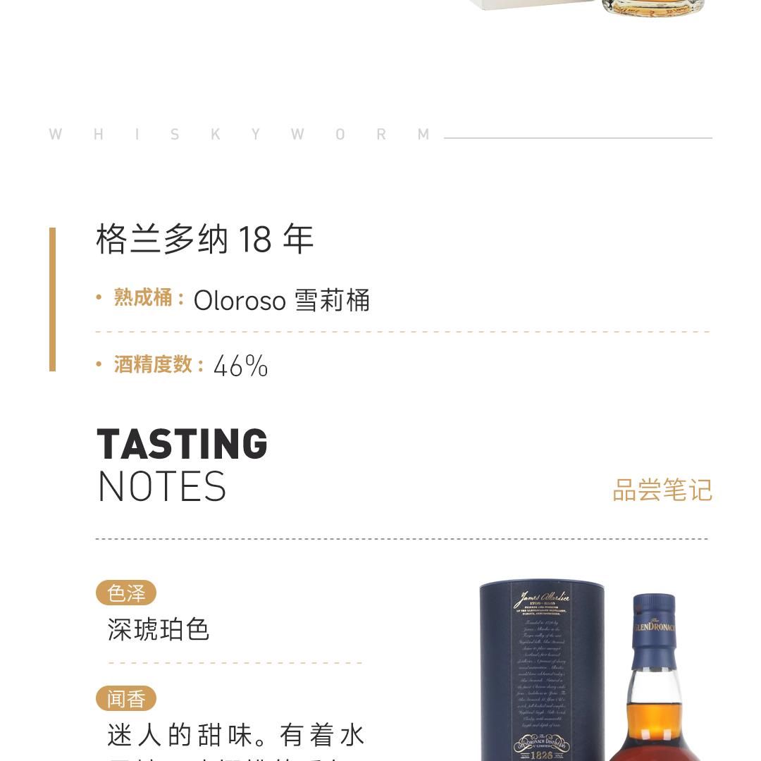 【4瓶装 更划算】Glendronach 格兰多纳年份套装15年/18年/21年/桶强批次十单一麦芽威士忌
