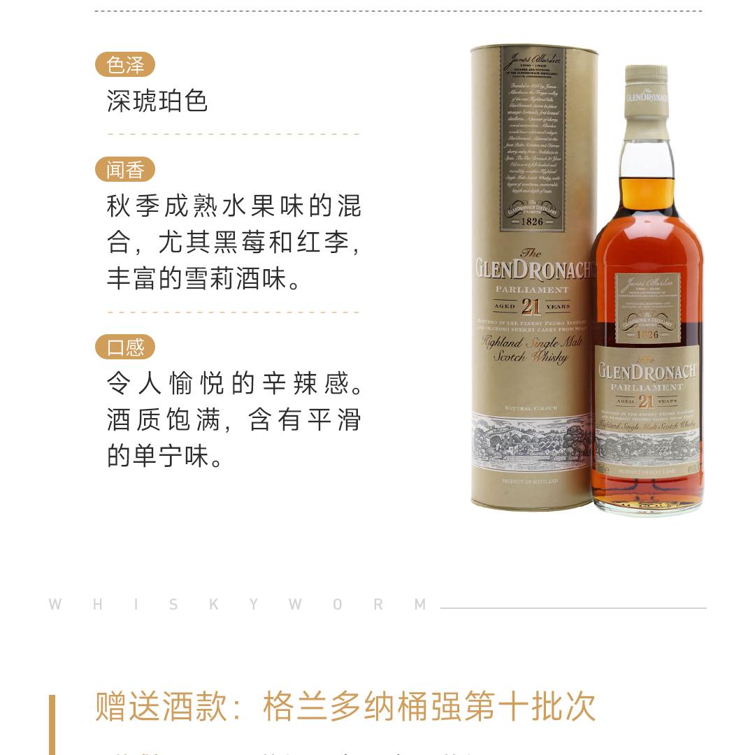 【4瓶装 更划算】Glendronach 格兰多纳年份套装15年/18年/21年/桶强批次十单一麦芽威士忌