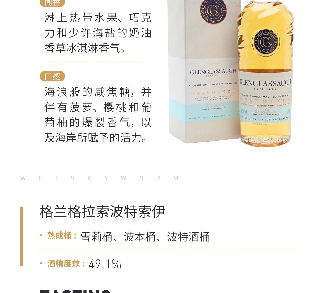 【拉索套装】Glenglassaugh 格兰格拉索特选套装 桑登德/波特索伊/12年单一麦芽威士忌