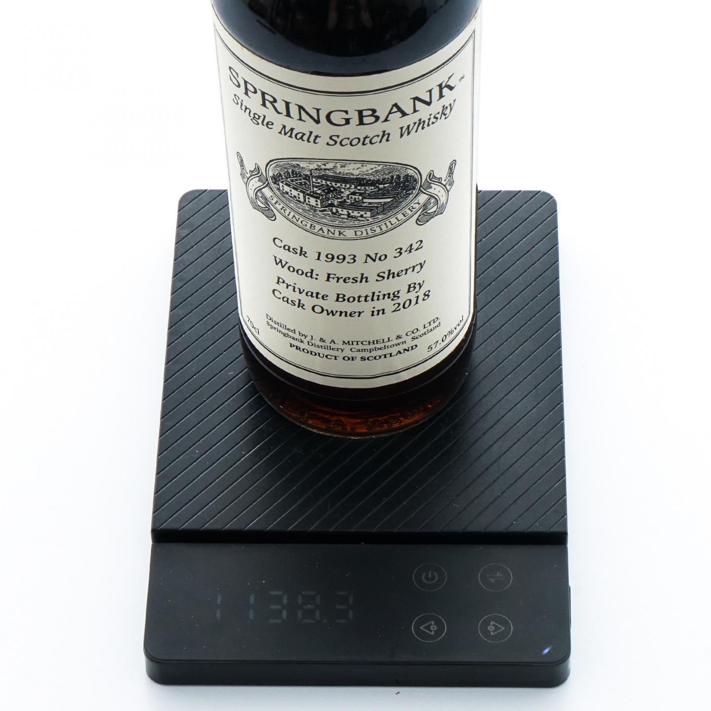 Springbank 云顶 1993-2018 雪莉私人桶#342