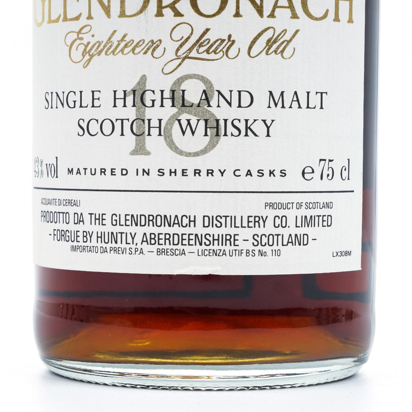 Glendronach 格兰多纳 18年 1973 雪莉桶 750ml