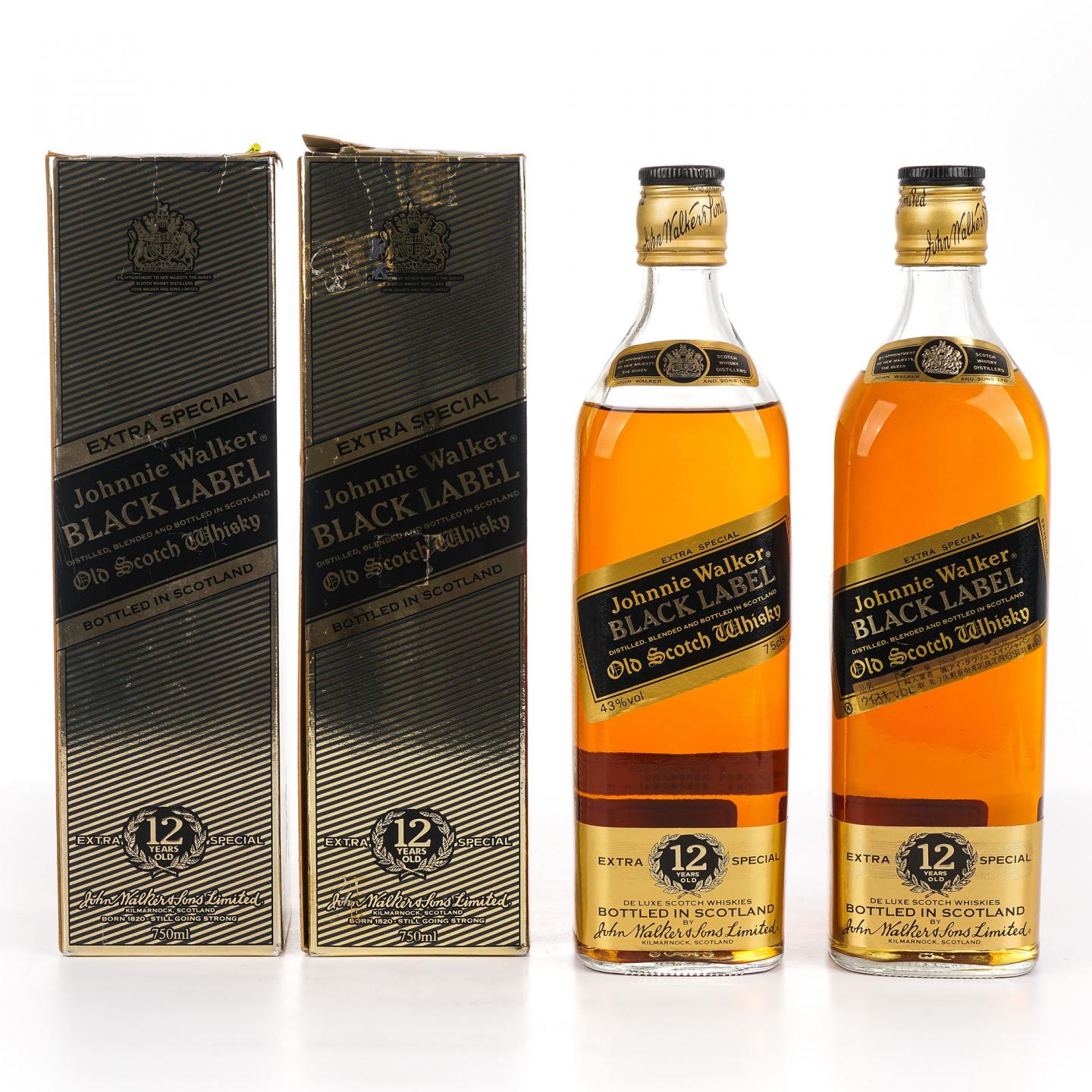 Johnnie Walker 尊尼获加 12年 黑标 旧版 2瓶组*750ml