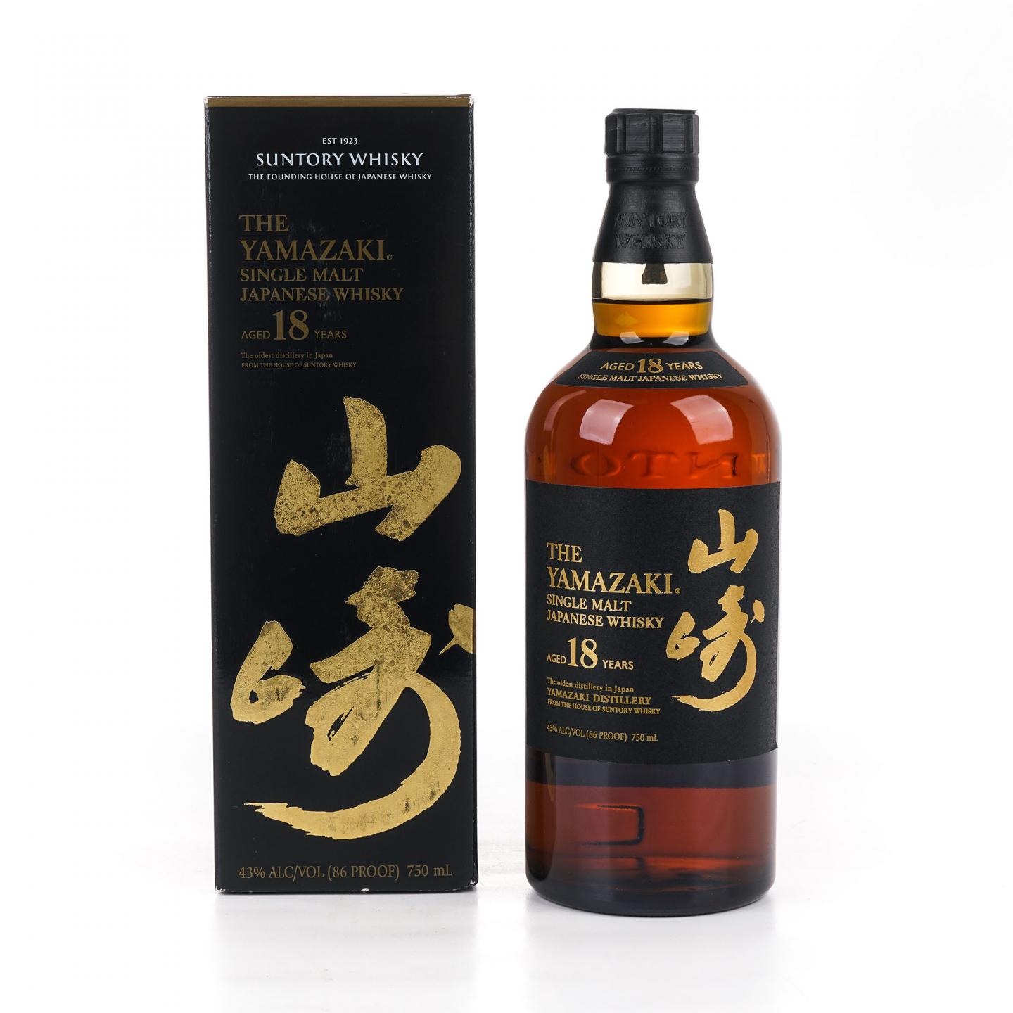 山崎 18年 黑标金字 750ml